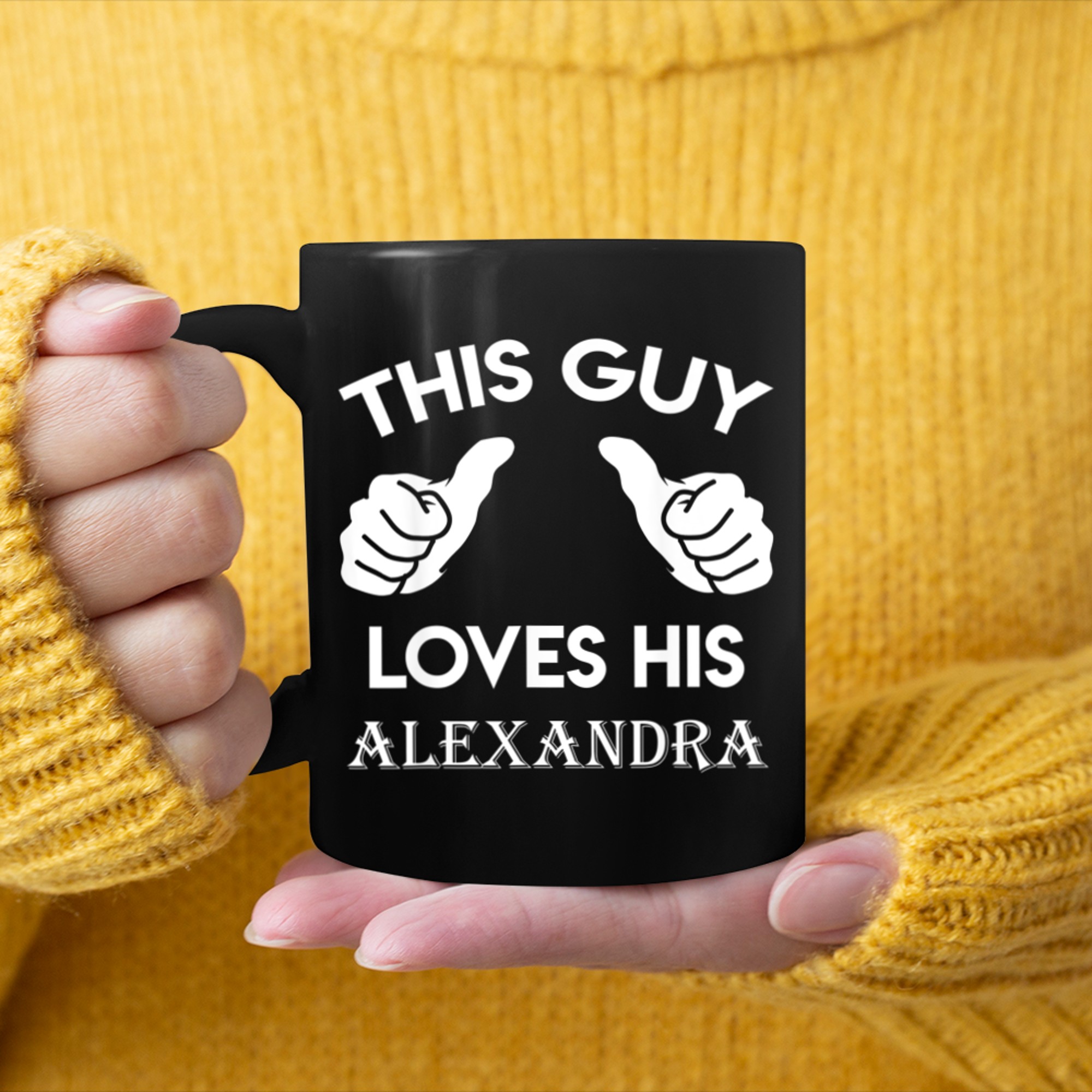 This guy loves his ALEXANDRA valentine Anniversary 24t mug black