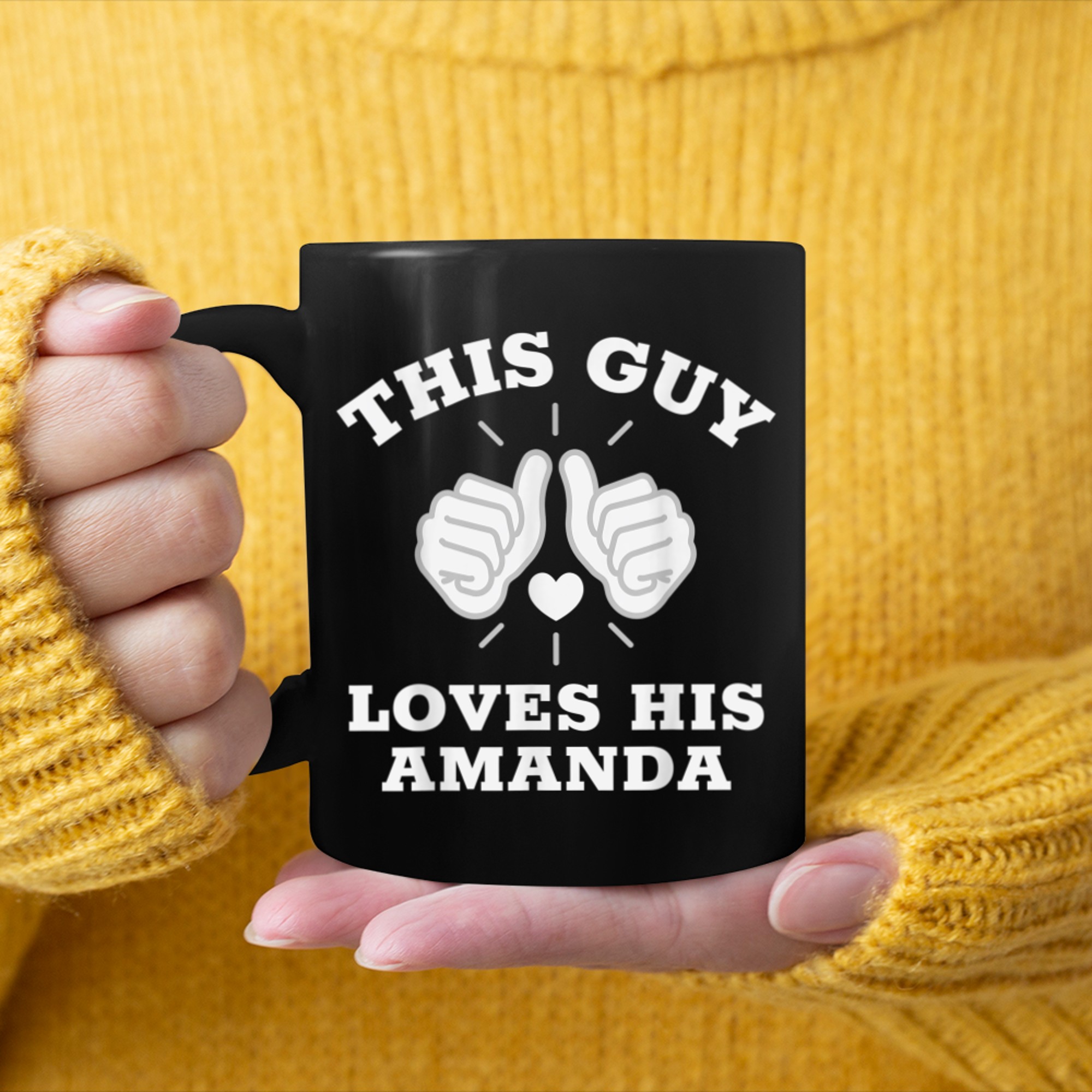 This Guy Loves His Amanda mug black