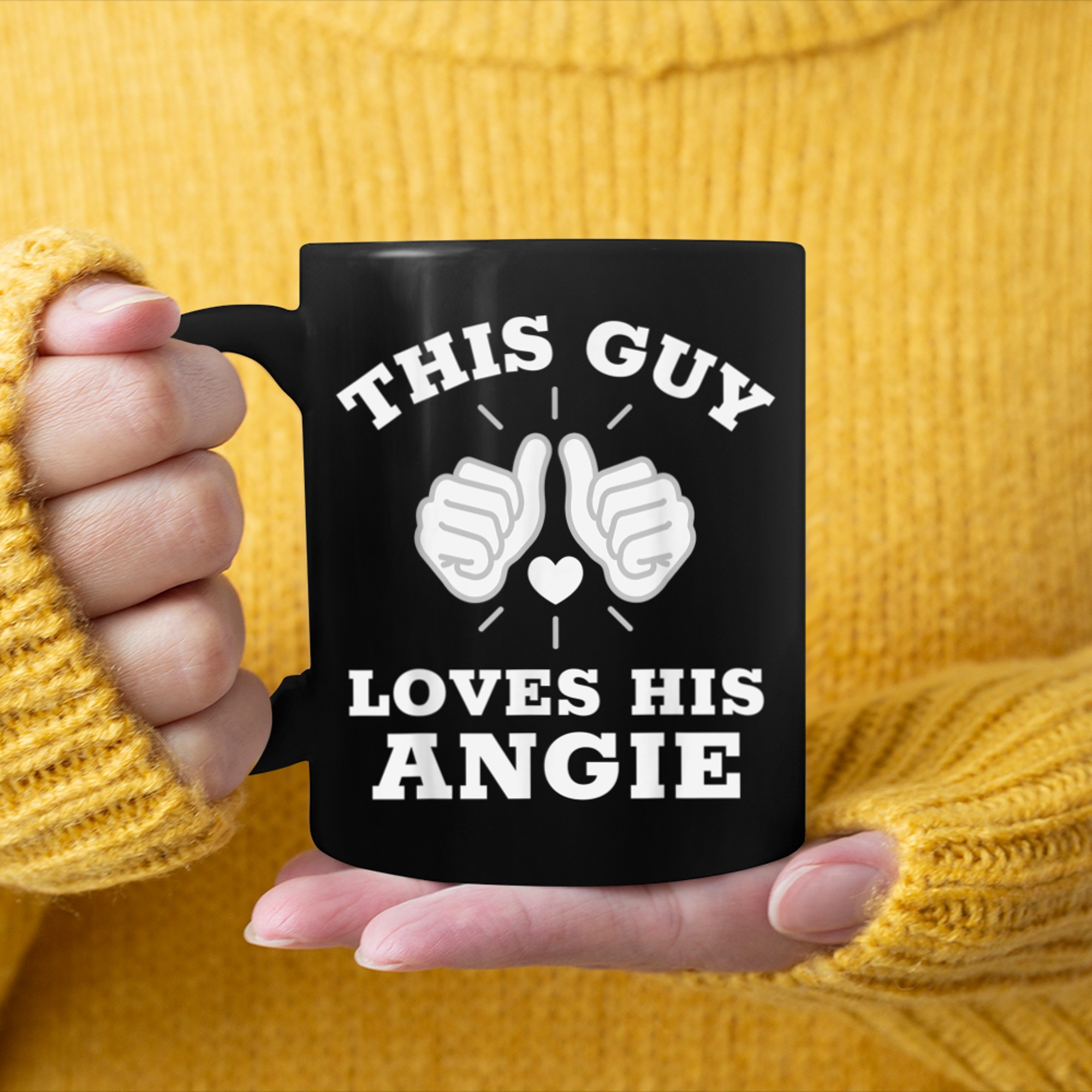 This Guy Loves His Angie mug black