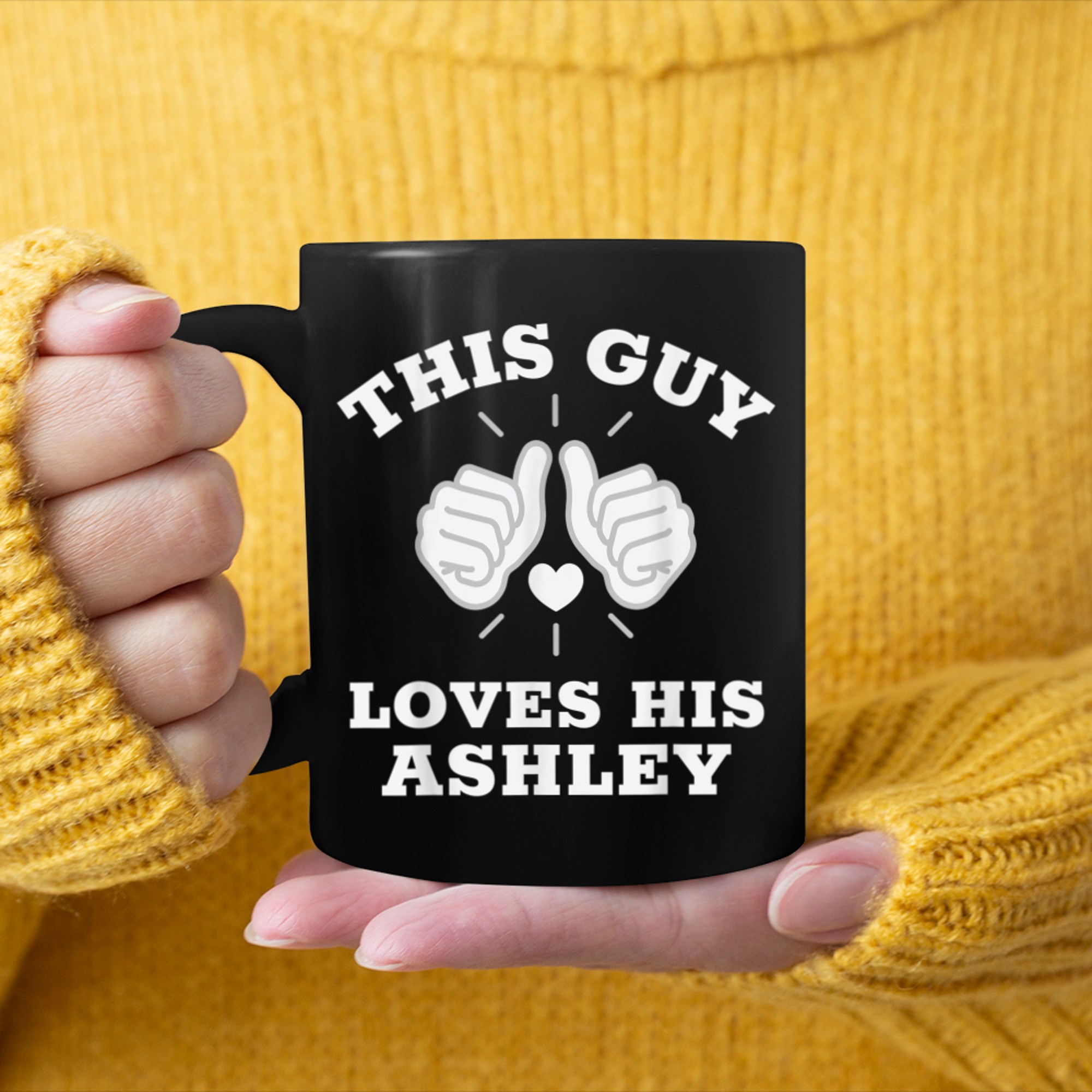 This Guy Loves His Ashley mug black