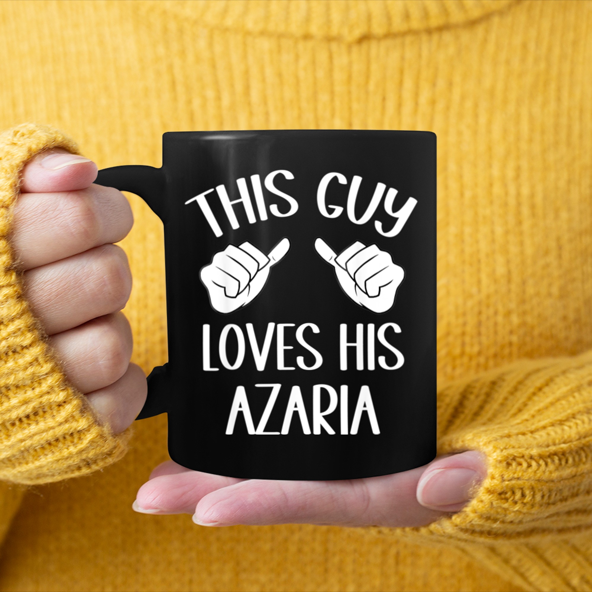 This Guy Loves His Azaria Valentine mug black