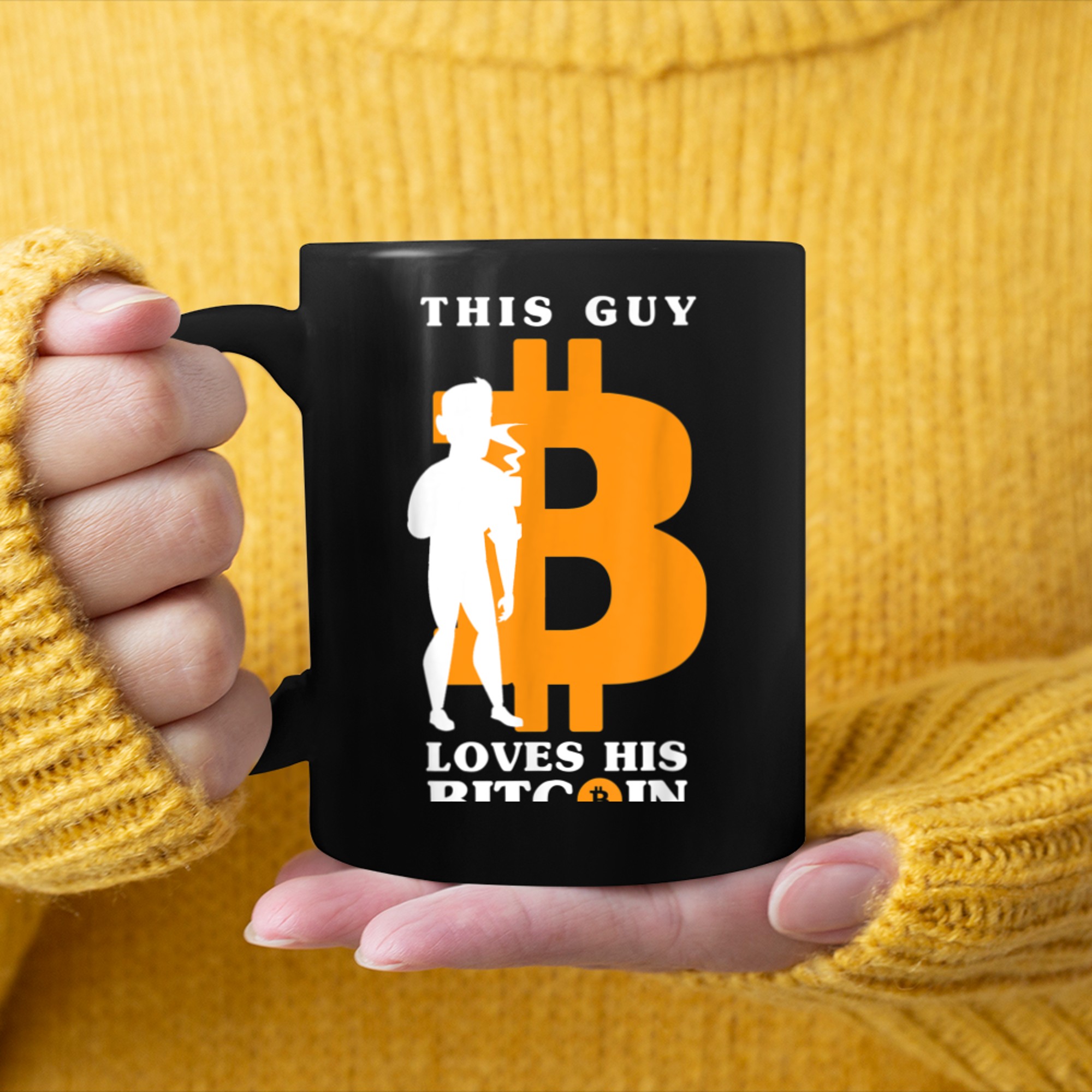 This Guy Loves His Bitcoin Funny Crypto Investor mug black