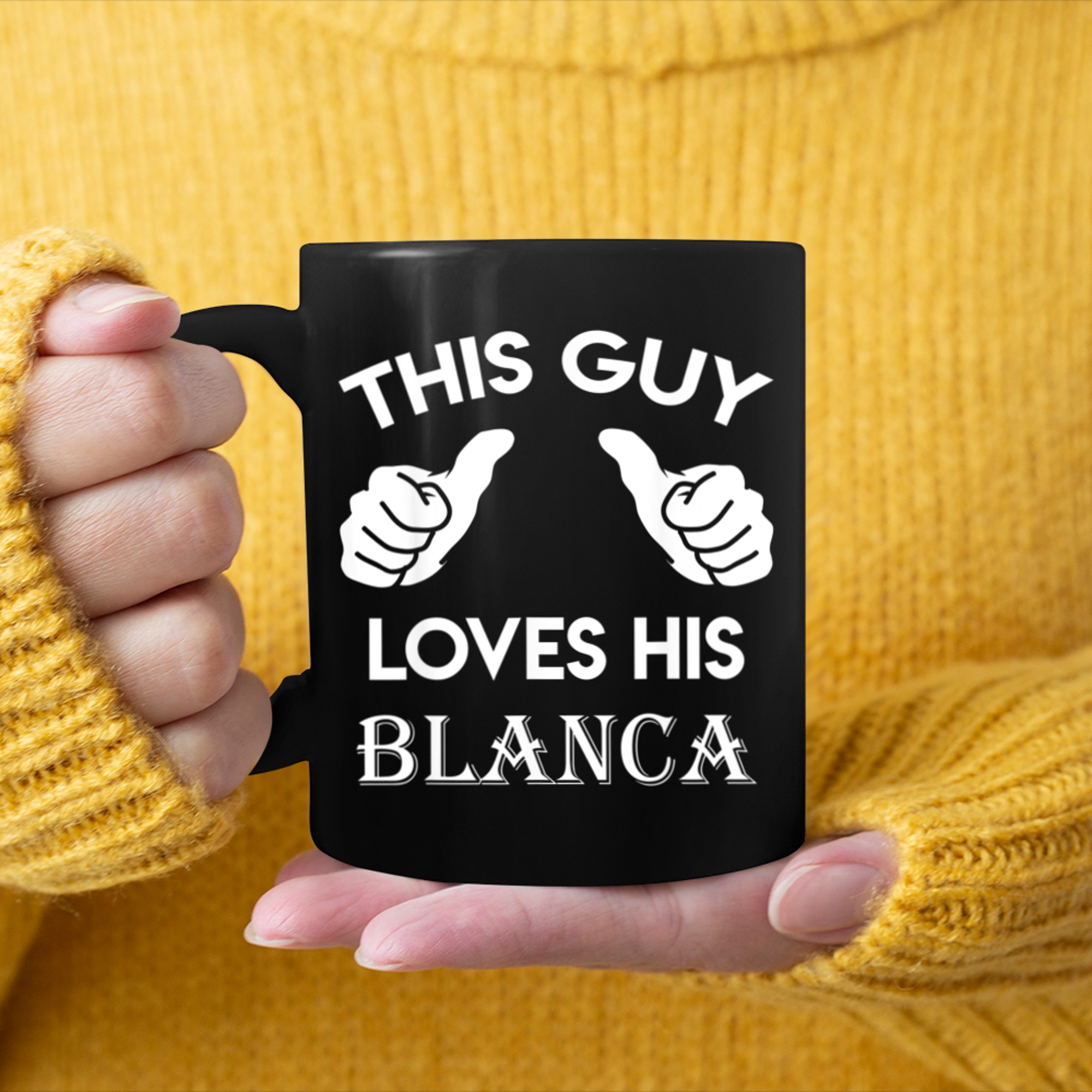 This guy loves his BLANCA valentine Anniversary 24t mug black