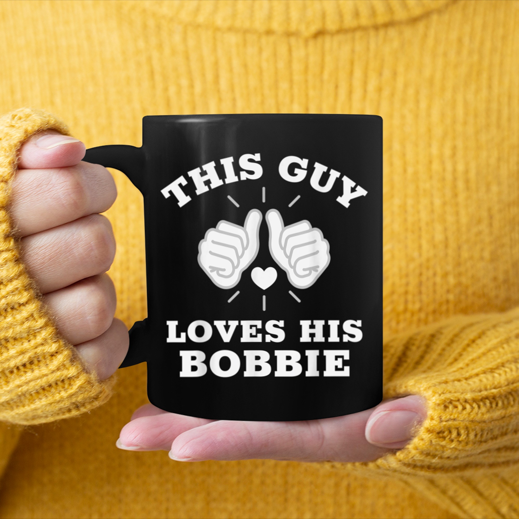 This Guy Loves His Bobbie mug black