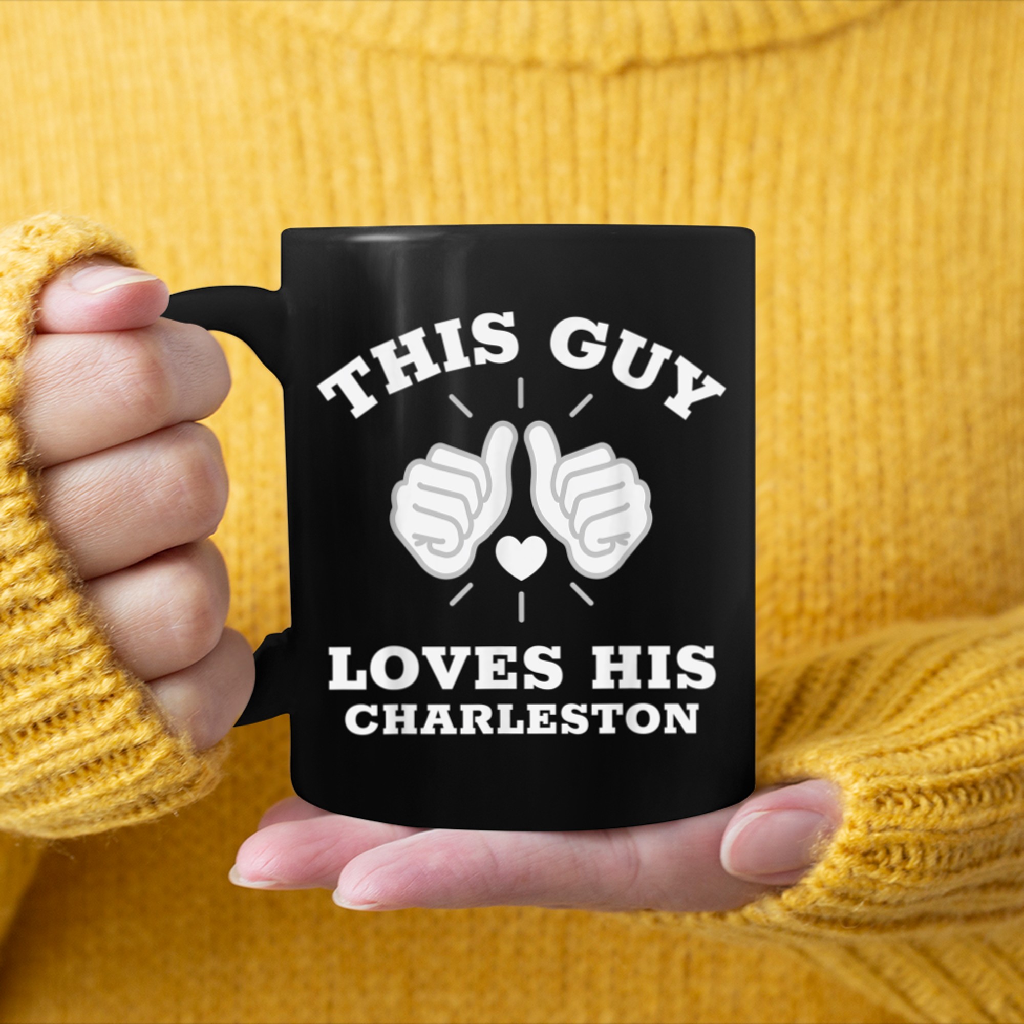 This Guy Loves His Charleston mug black