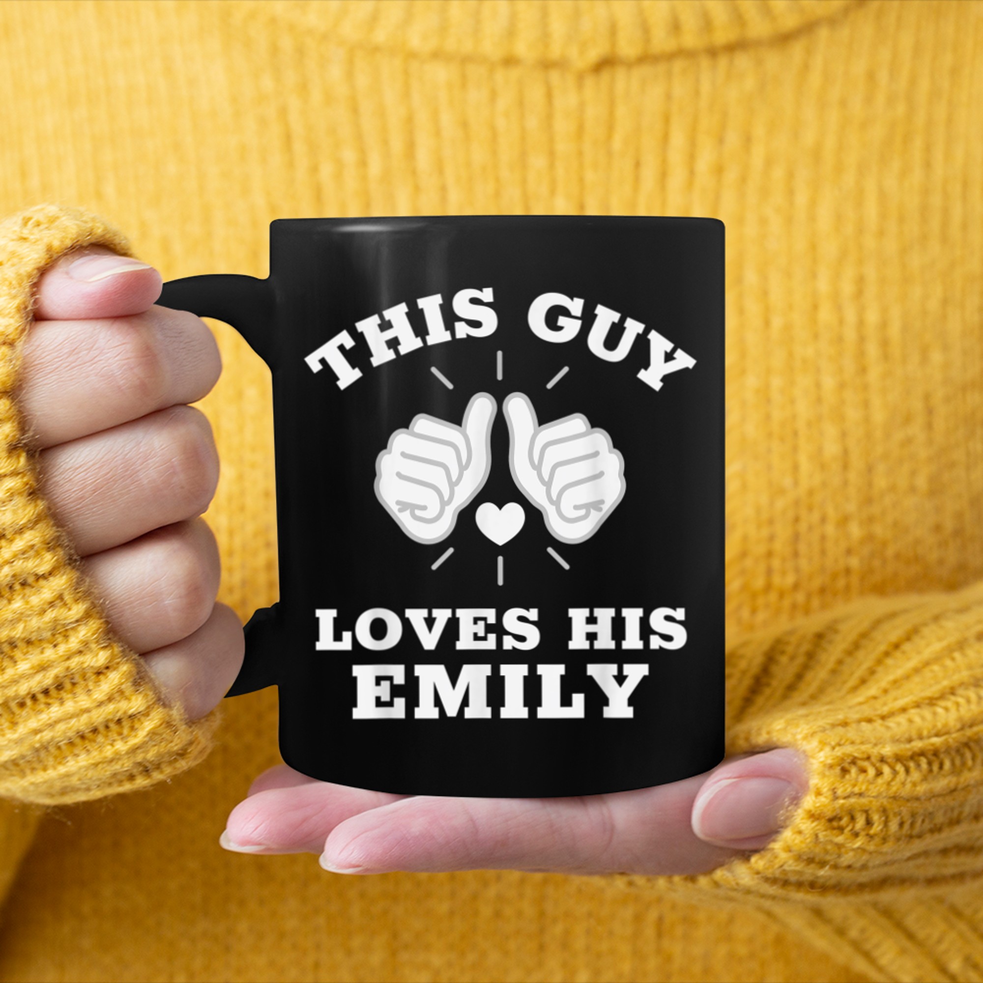 This Guy Loves His Emily mug black