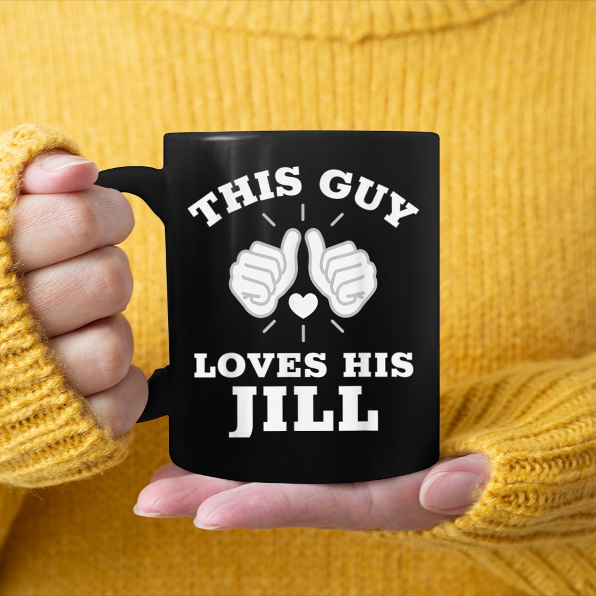 This Guy Loves His Jill mug black