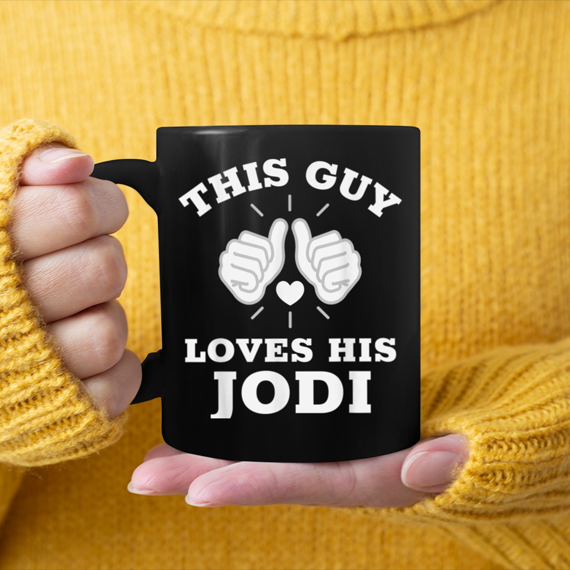 This Guy Loves His Jodi mug black