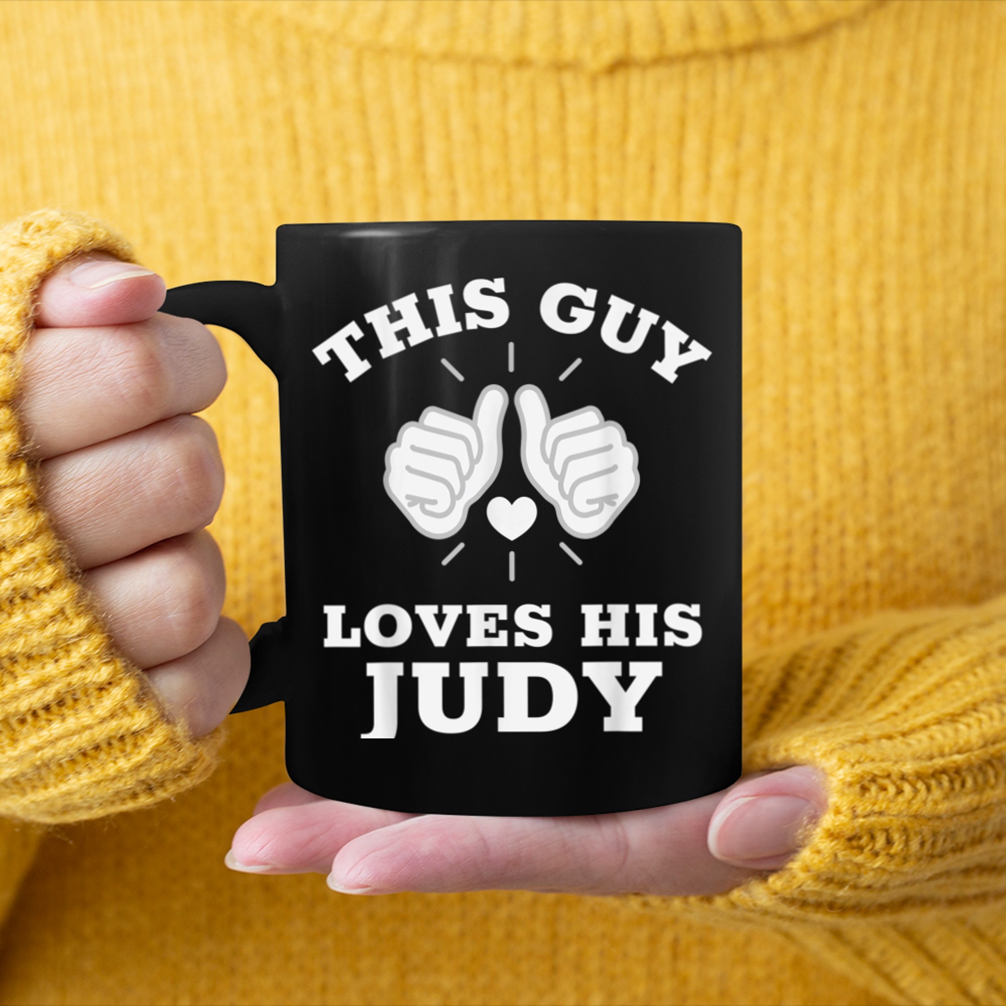 This Guy Loves His Judy mug black