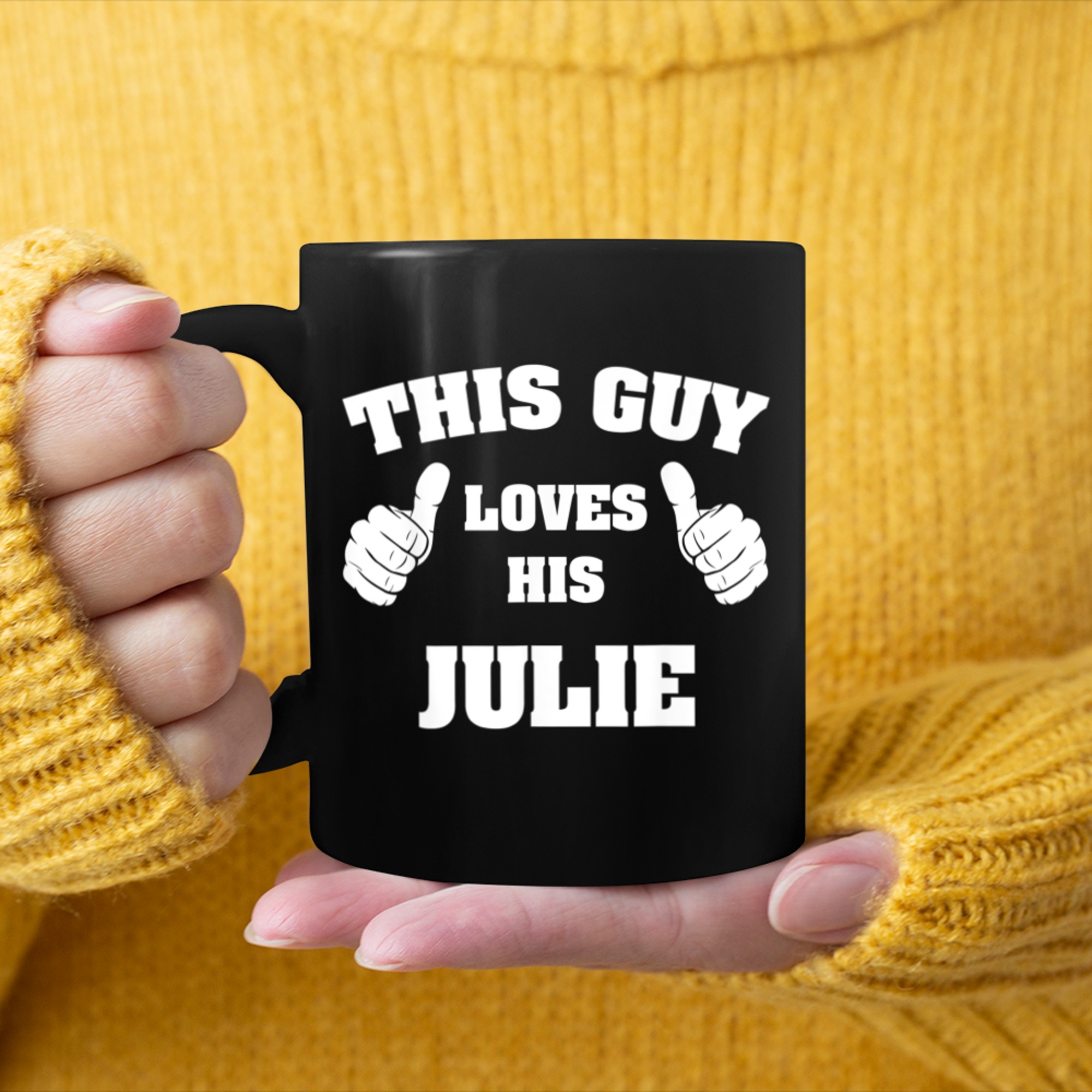 This Guy Loves His Julie T Shirt mug black