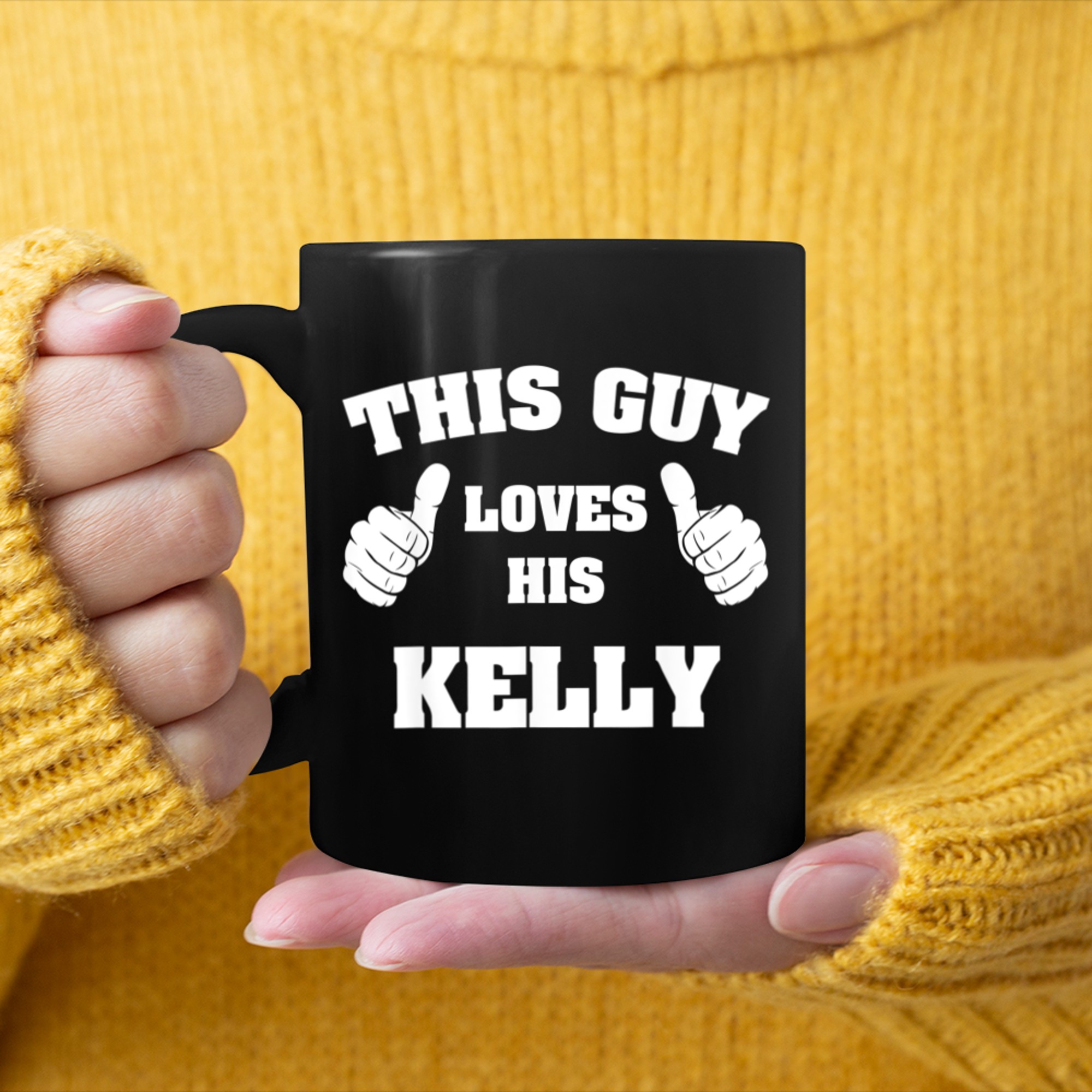 This Guy Loves His Kelly T Shirt mug black