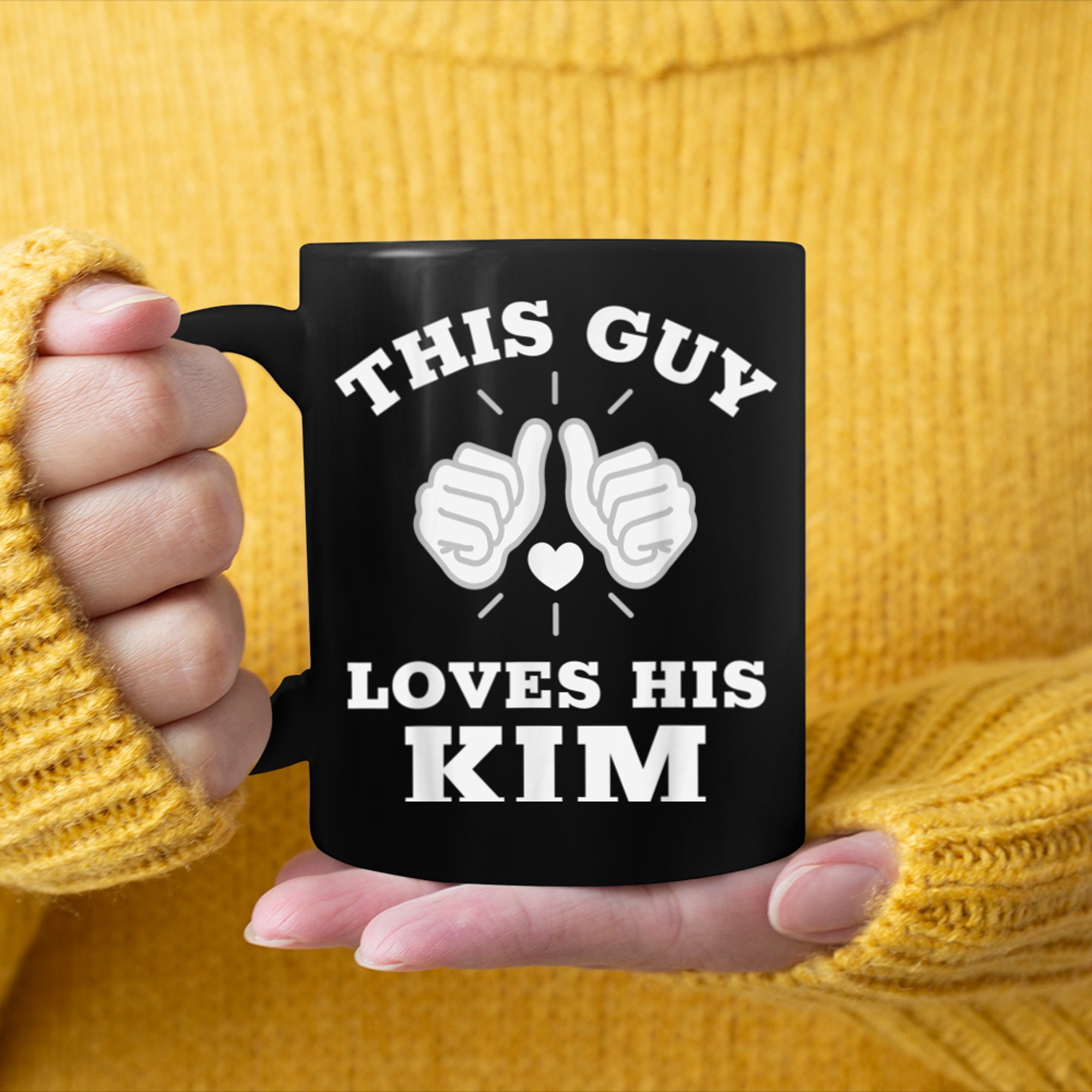 This Guy Loves His Kim mug black