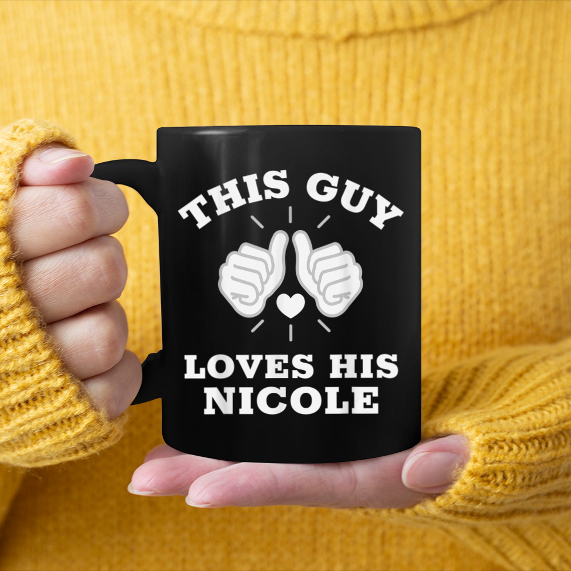 This Guy Loves His Nicole mug black