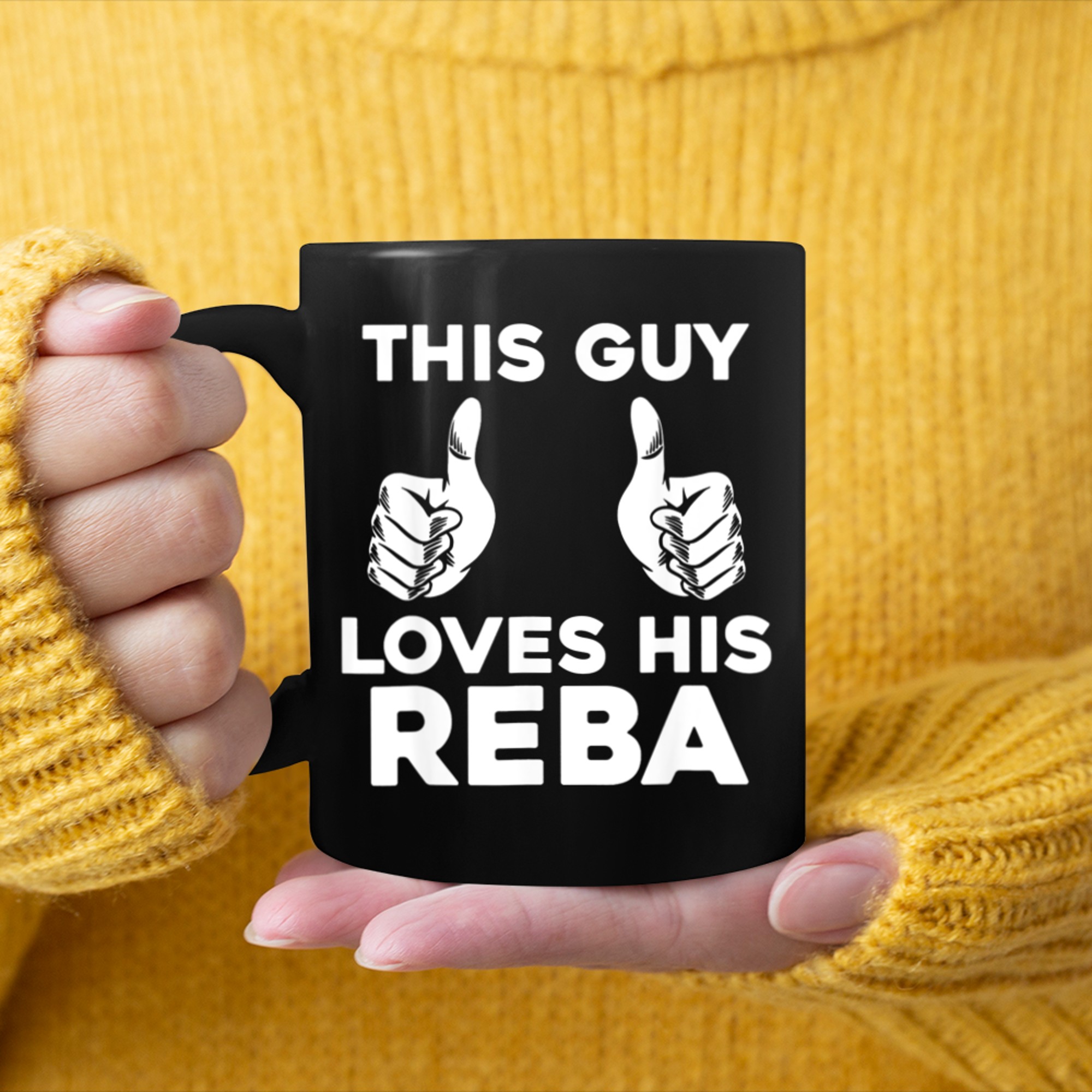 This Guy Loves His REBA Valentine Heart Belongs 3 mug black