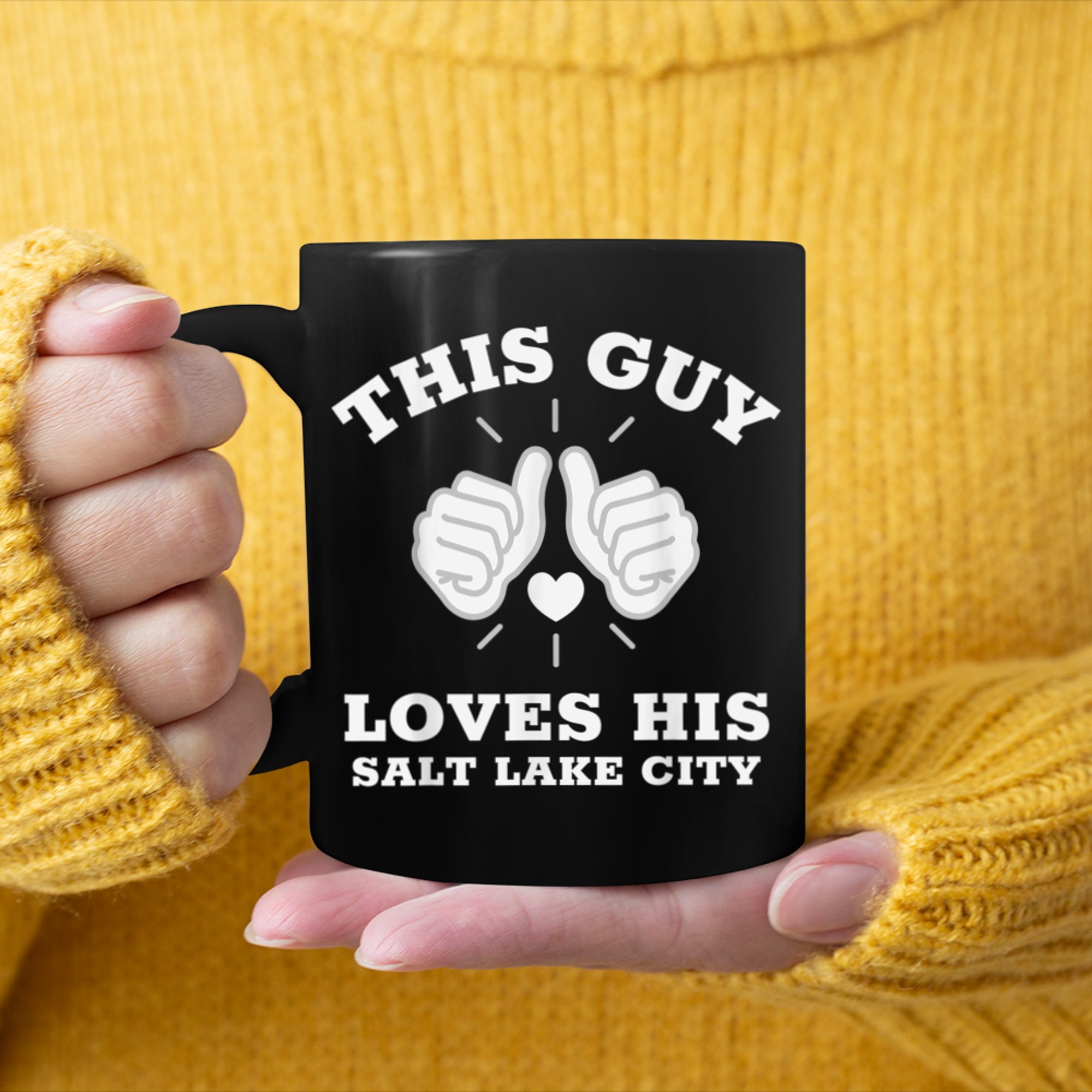 This Guy Loves His Salt Lake City mug black