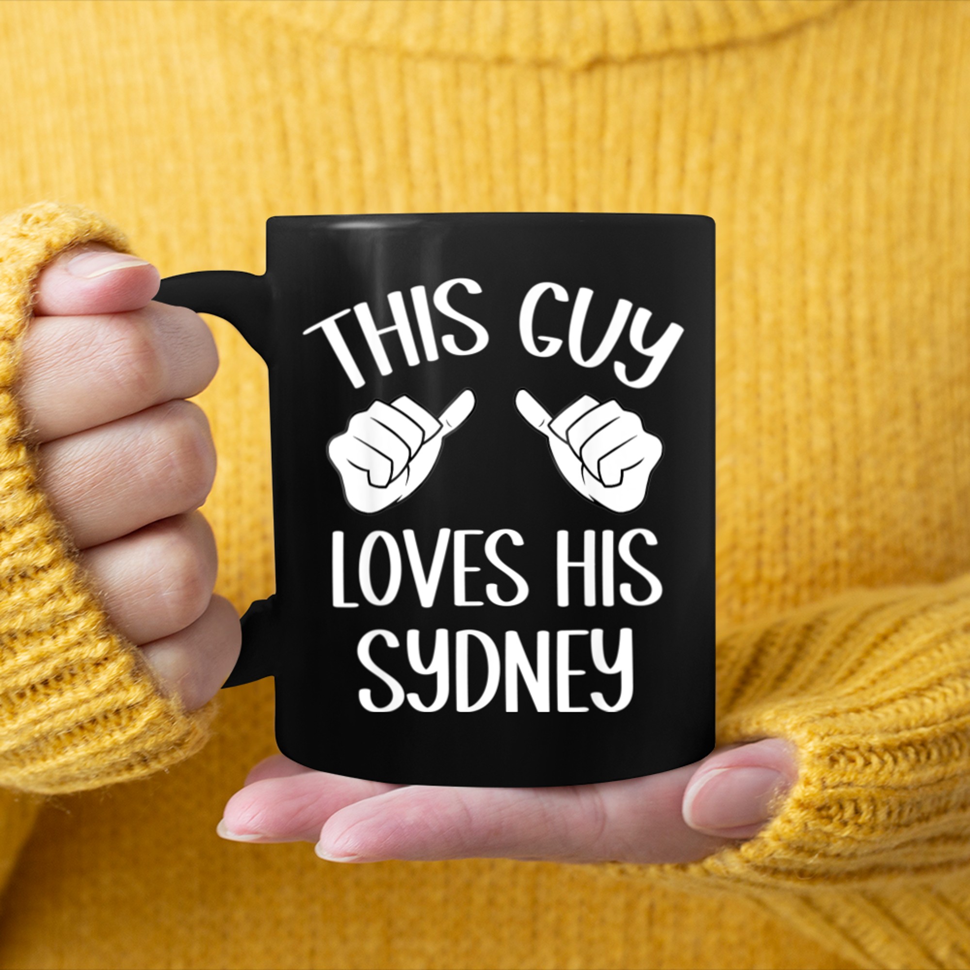 This Guy Loves His Sydney Valentine mug black