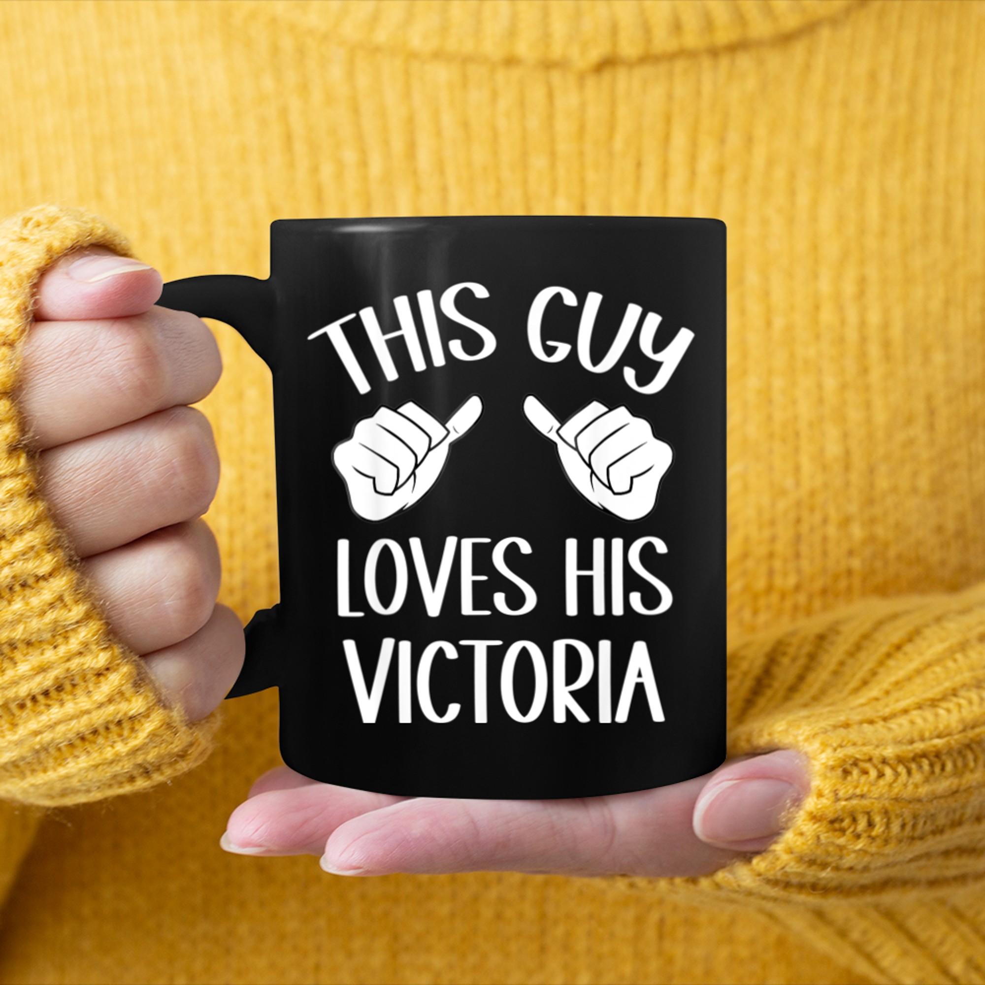 This Guy Loves His Victoria Valentine mug black