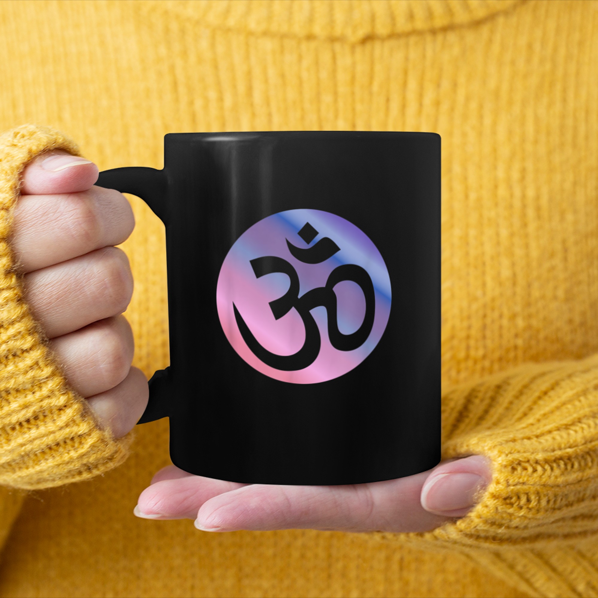 Tie dye om symbol�om sign�tye dye�Spiritual Yoga mug black