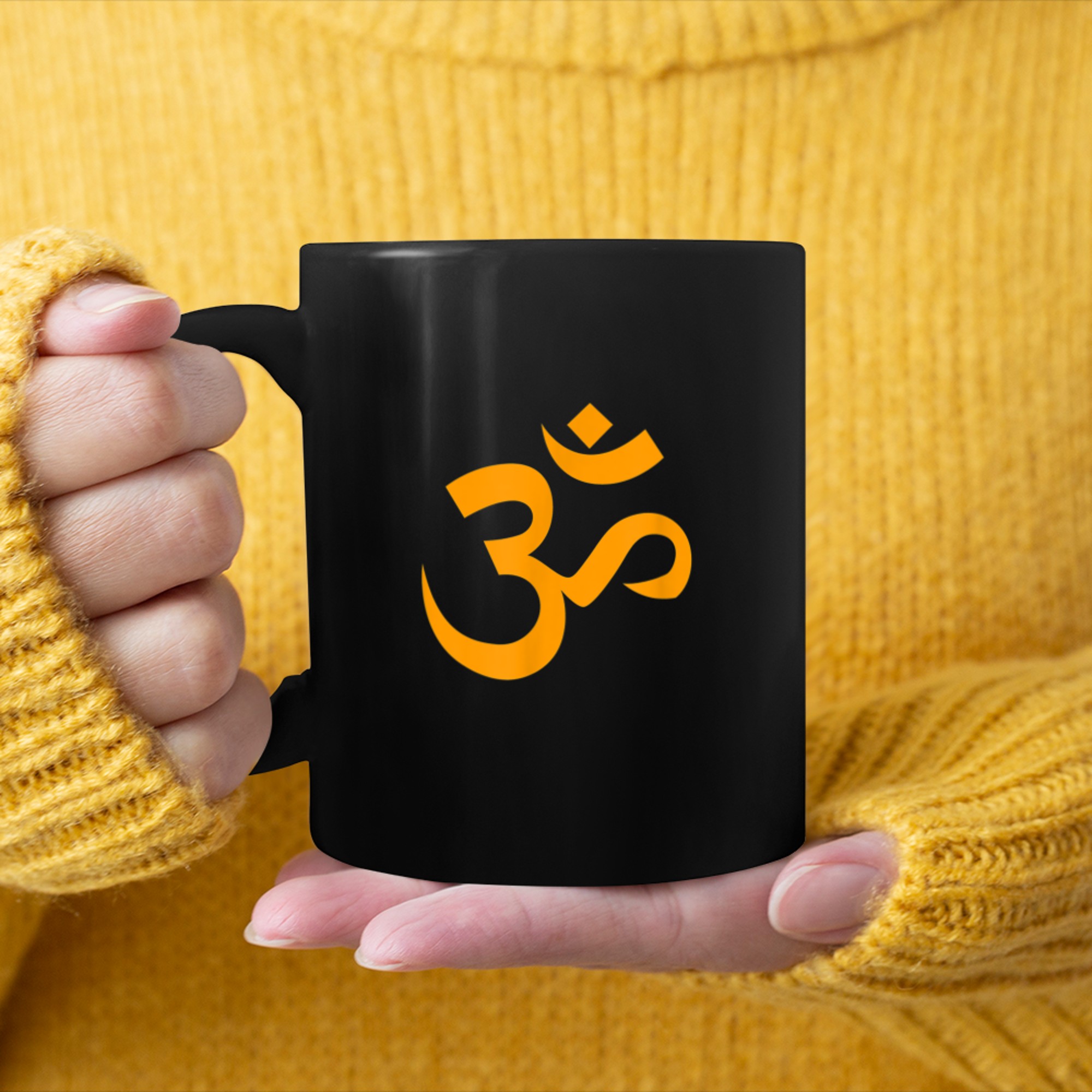 Yoga, OM Symbol, Meditation, Relax, Fitness, Meditate mug black