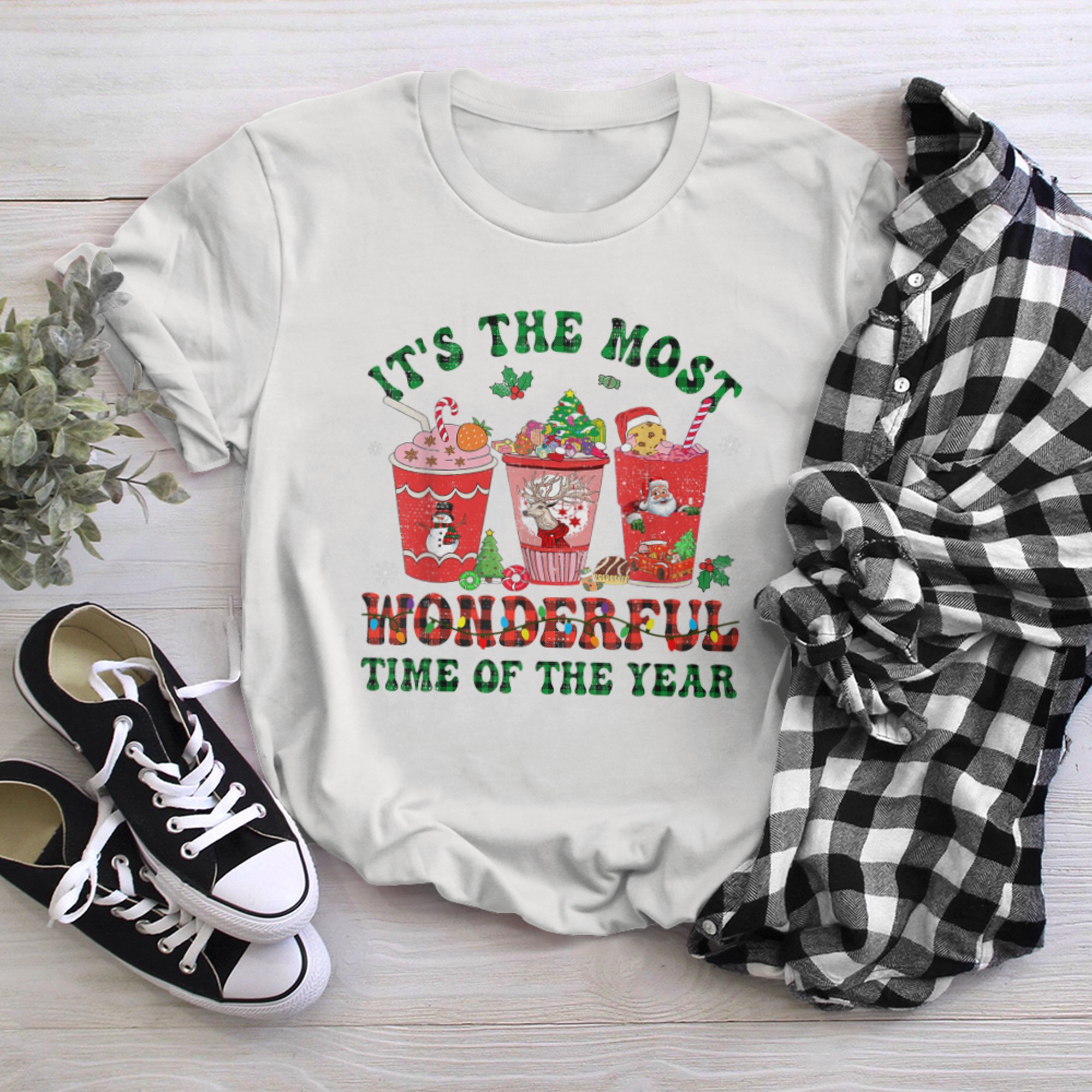 Christmas Coffee It's The Most Wonderful Time Of The Year (11) t-shirt White