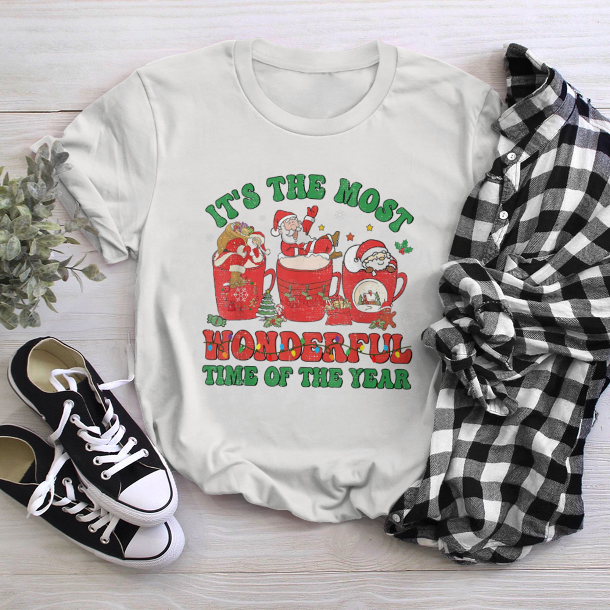 Christmas Coffee It's The Most Wonderful Time Of The Year (3) t-shirt White