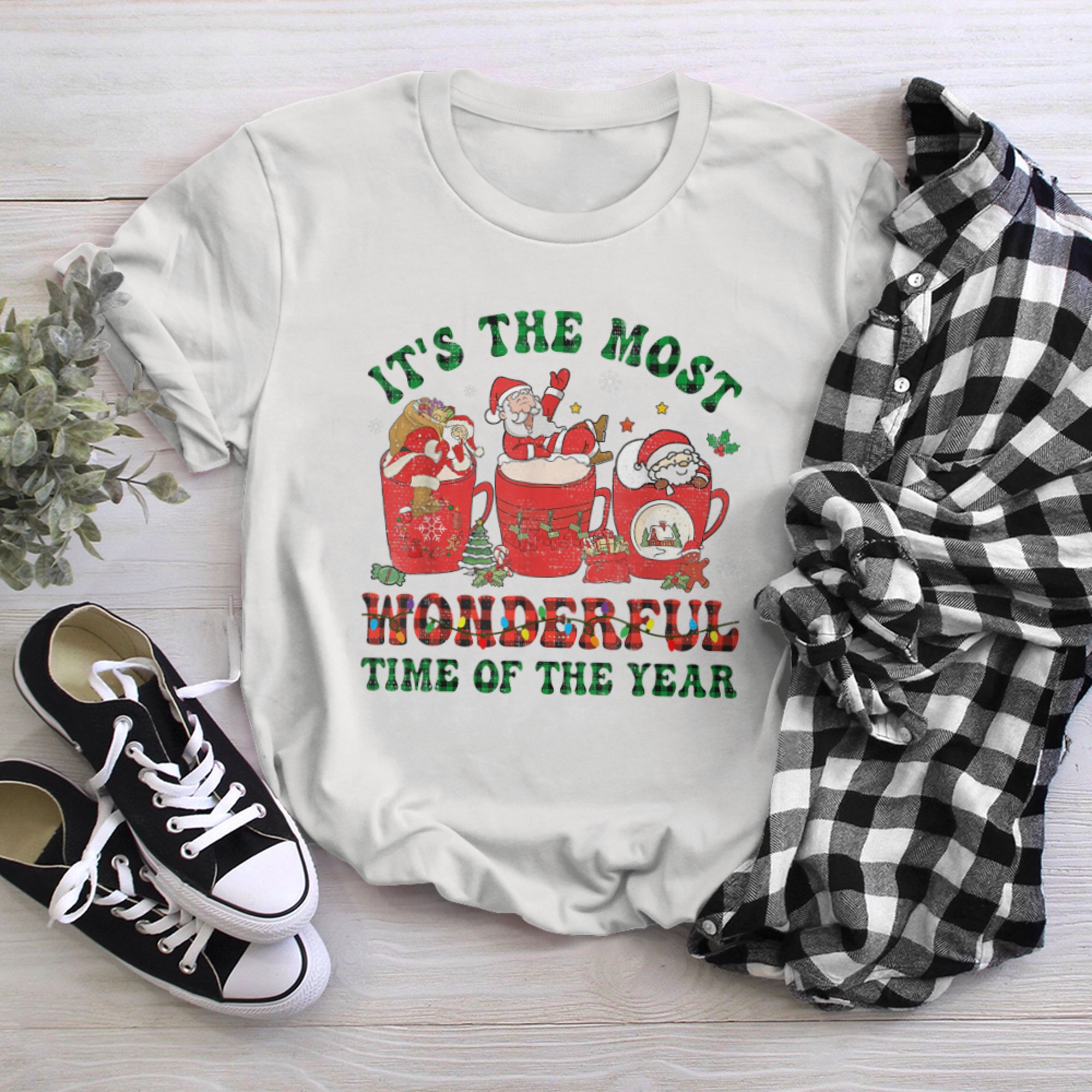 Christmas Coffee It's The Most Wonderful Time Of The Year (8) t-shirt White