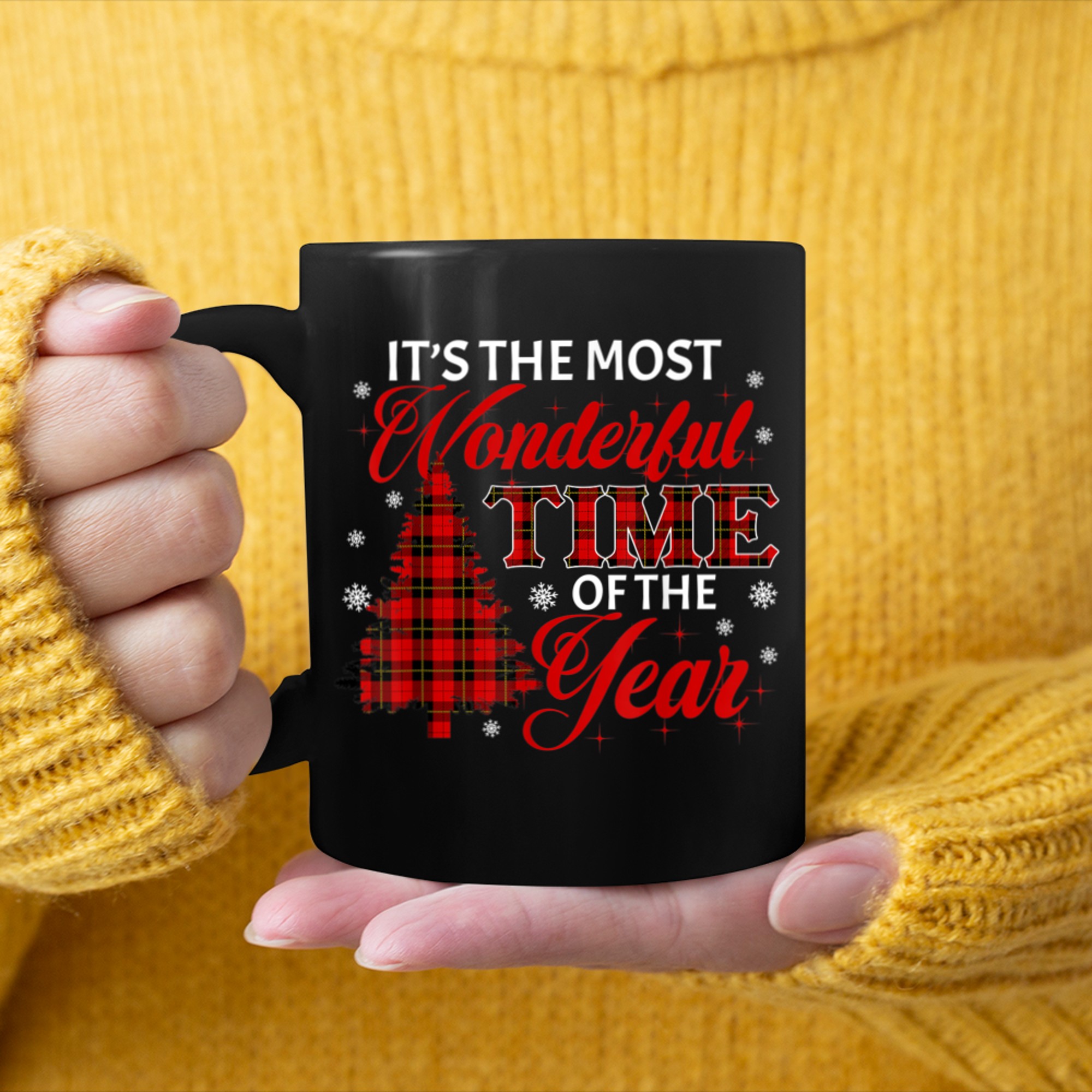 Christmas Trees It's The Most Wonderful Time Of The Year mug black