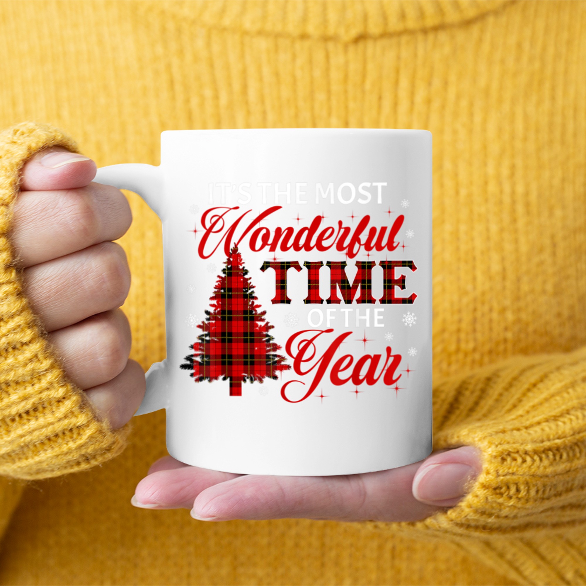 Christmas Trees It's The Most Wonderful Time Of The Year mug white