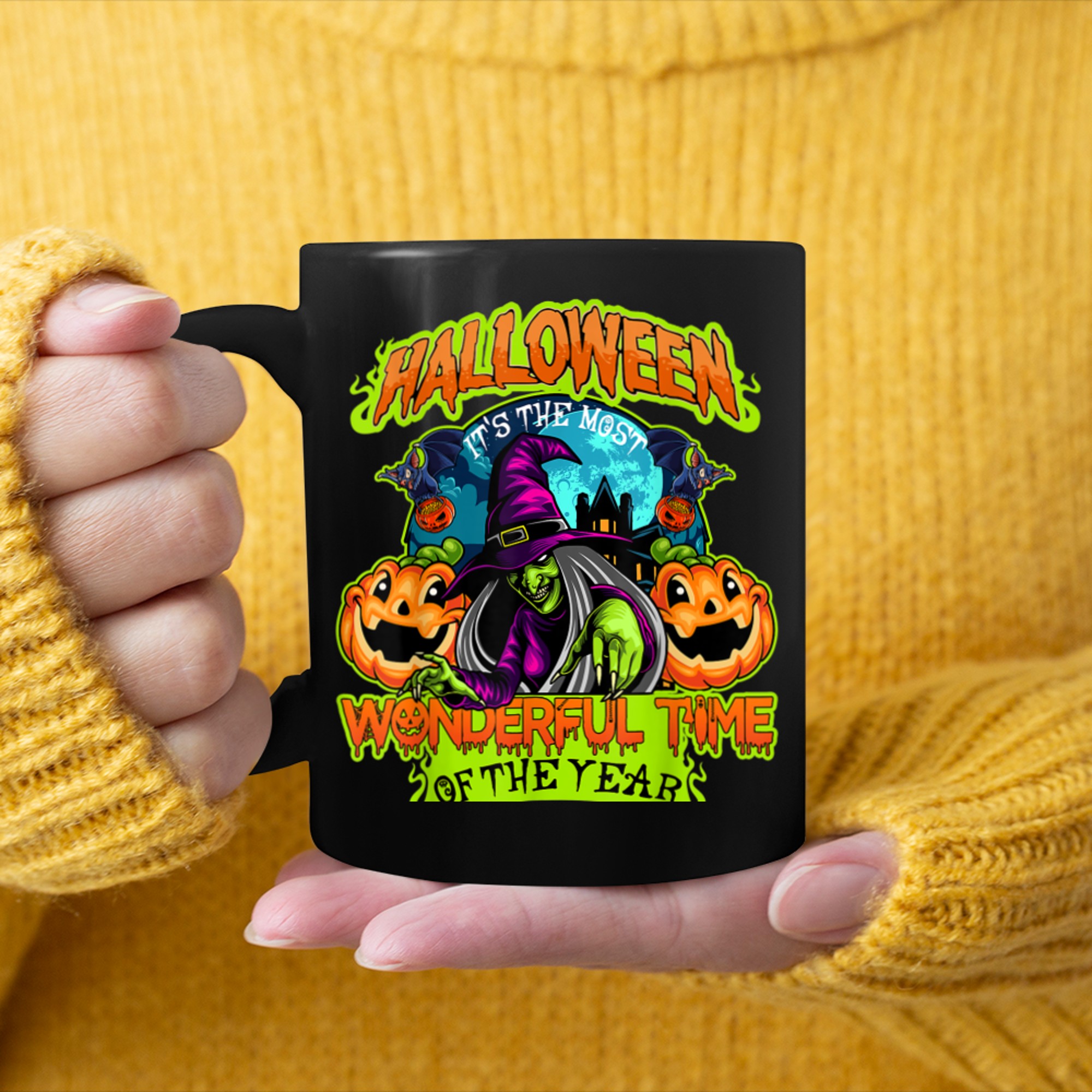 Halloween It's the Most Wonderful Time of the Year Halloween (2) mug black