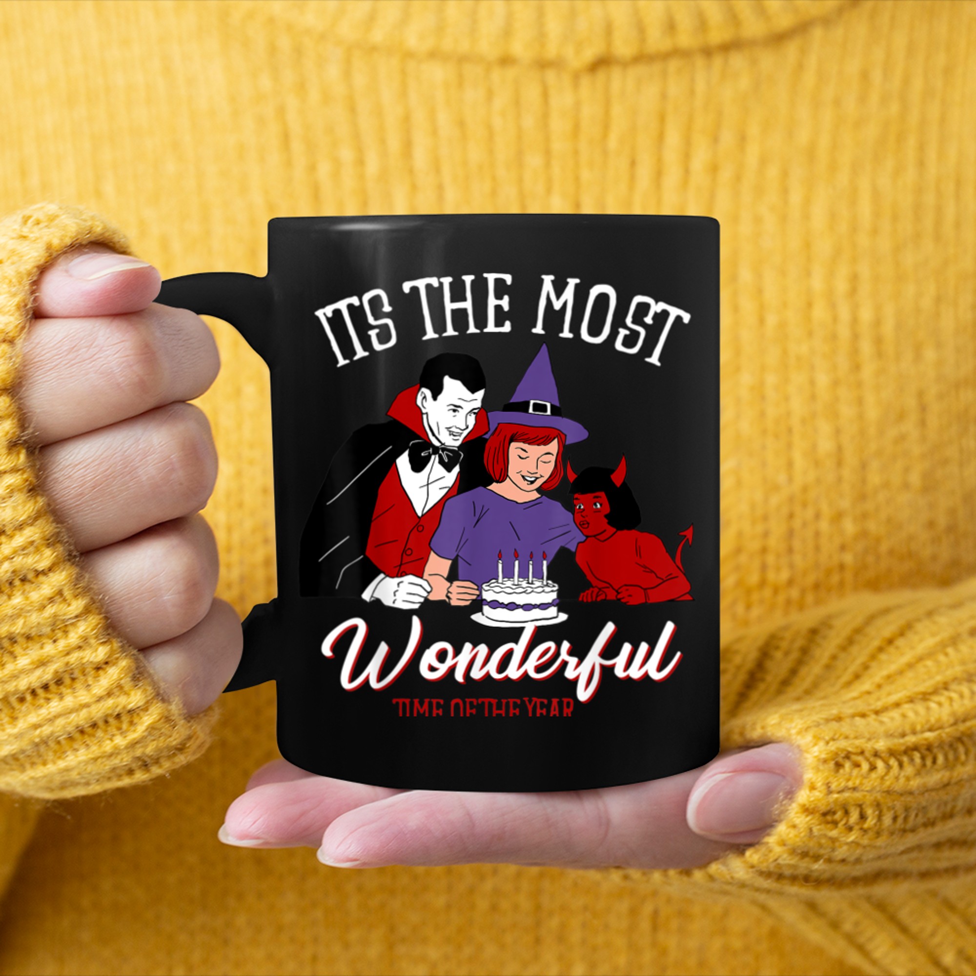 Halloween It's The Most Wonderful Time Of The Year Kids (1) mug black