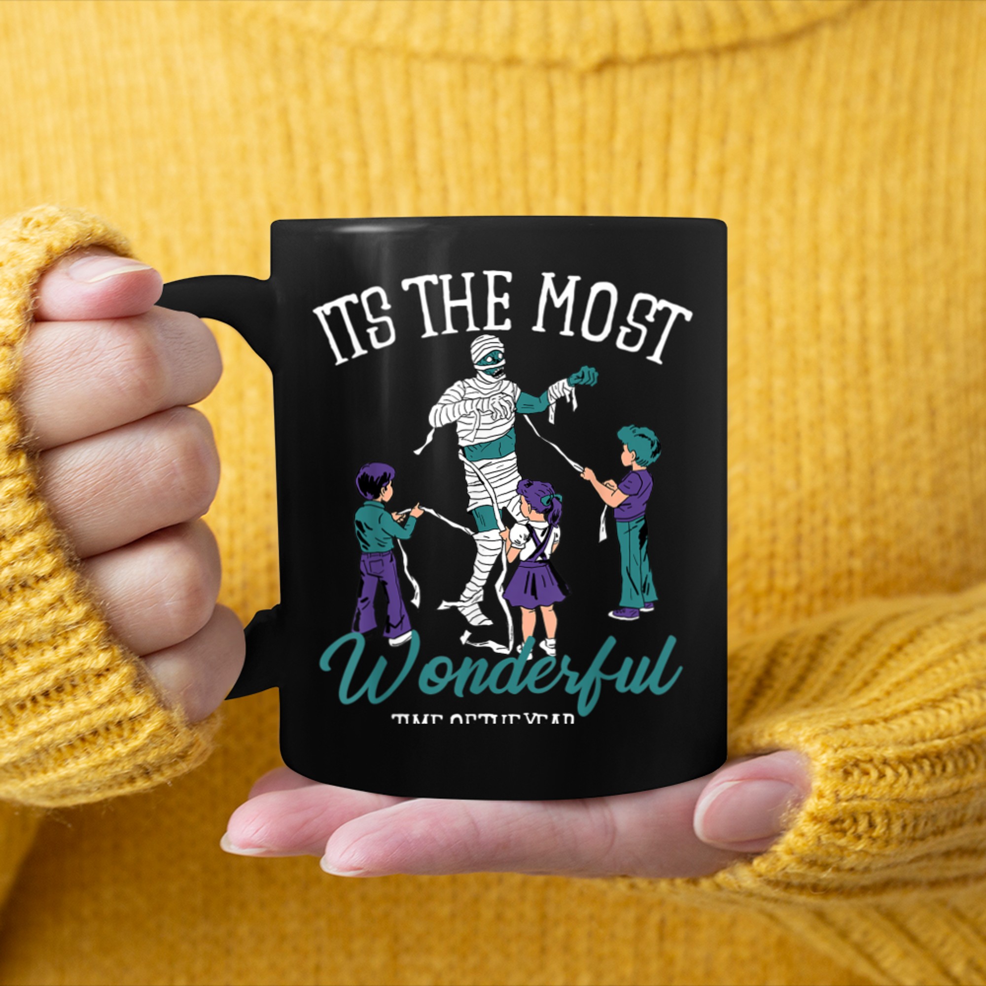 Halloween It's The Most Wonderful Time Of The Year Kids (3) mug black