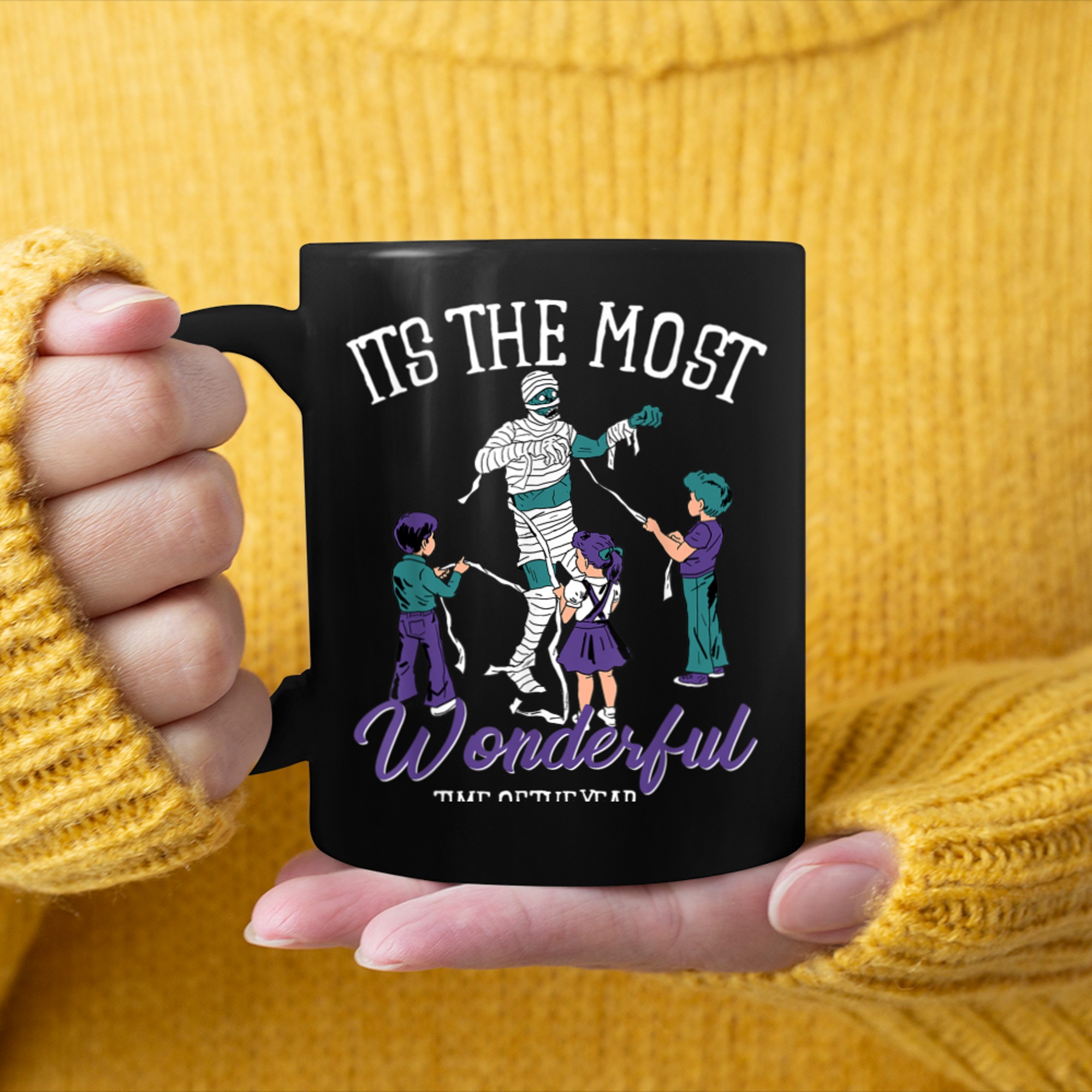 Halloween It's The Most Wonderful Time Of The Year Kids (4) mug black