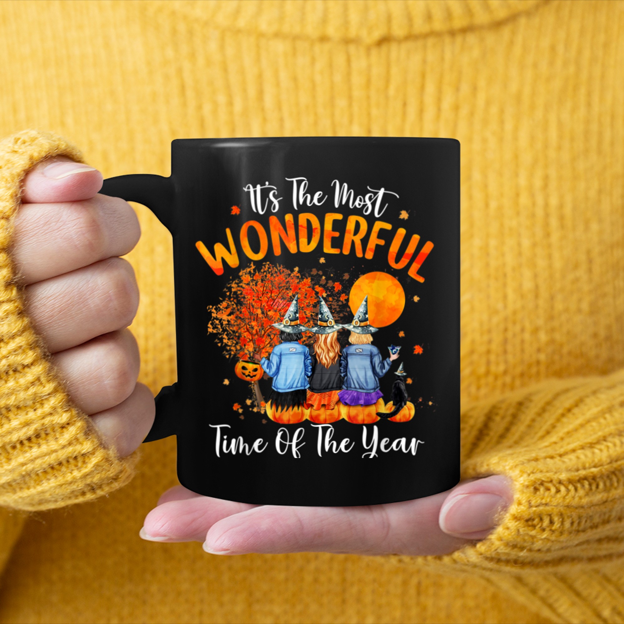 Halloween Pumpkin It's The Most Wonderful Time Of The Year mug black