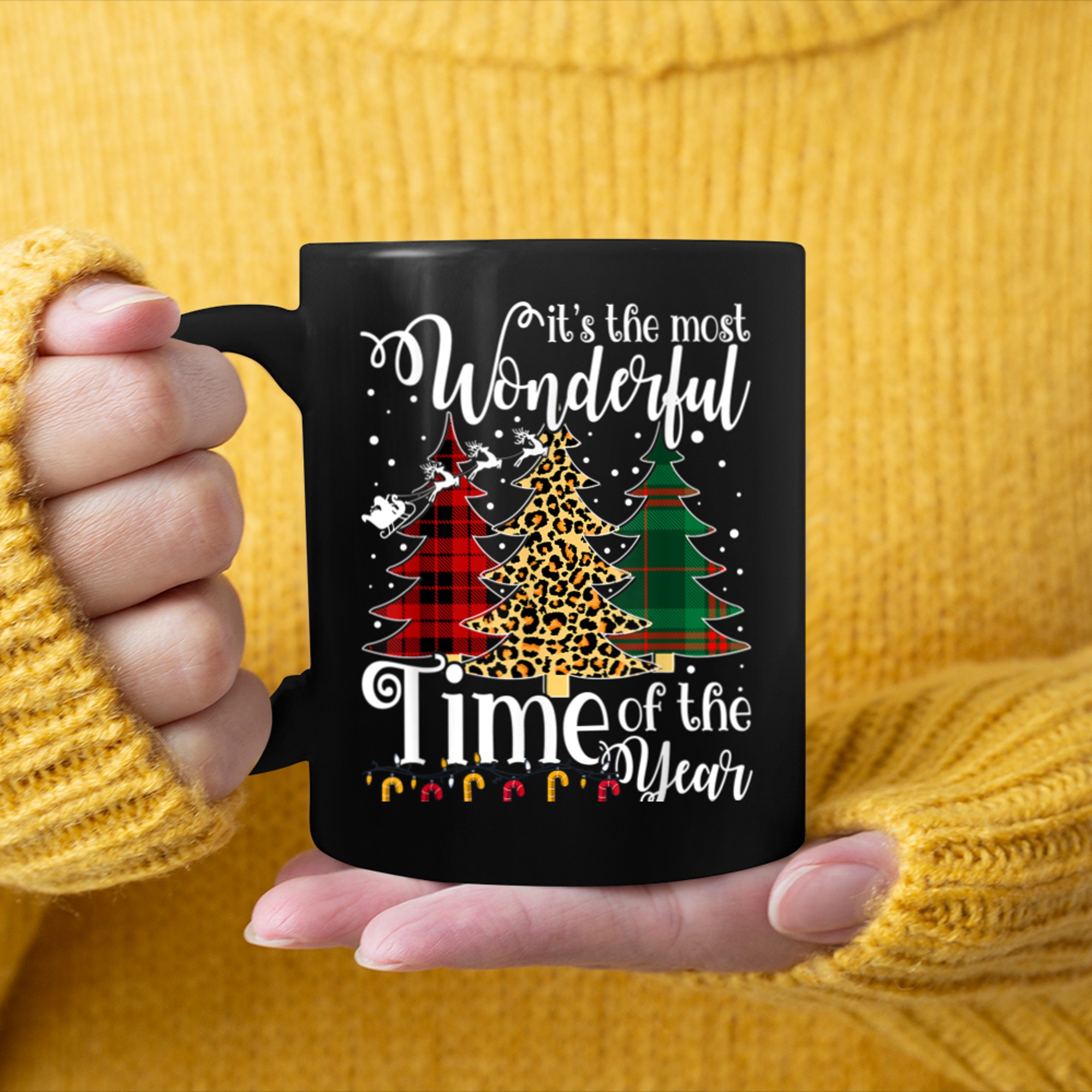 It's Most Wonderful Funny Time Of The Year Funny Christmas mug black