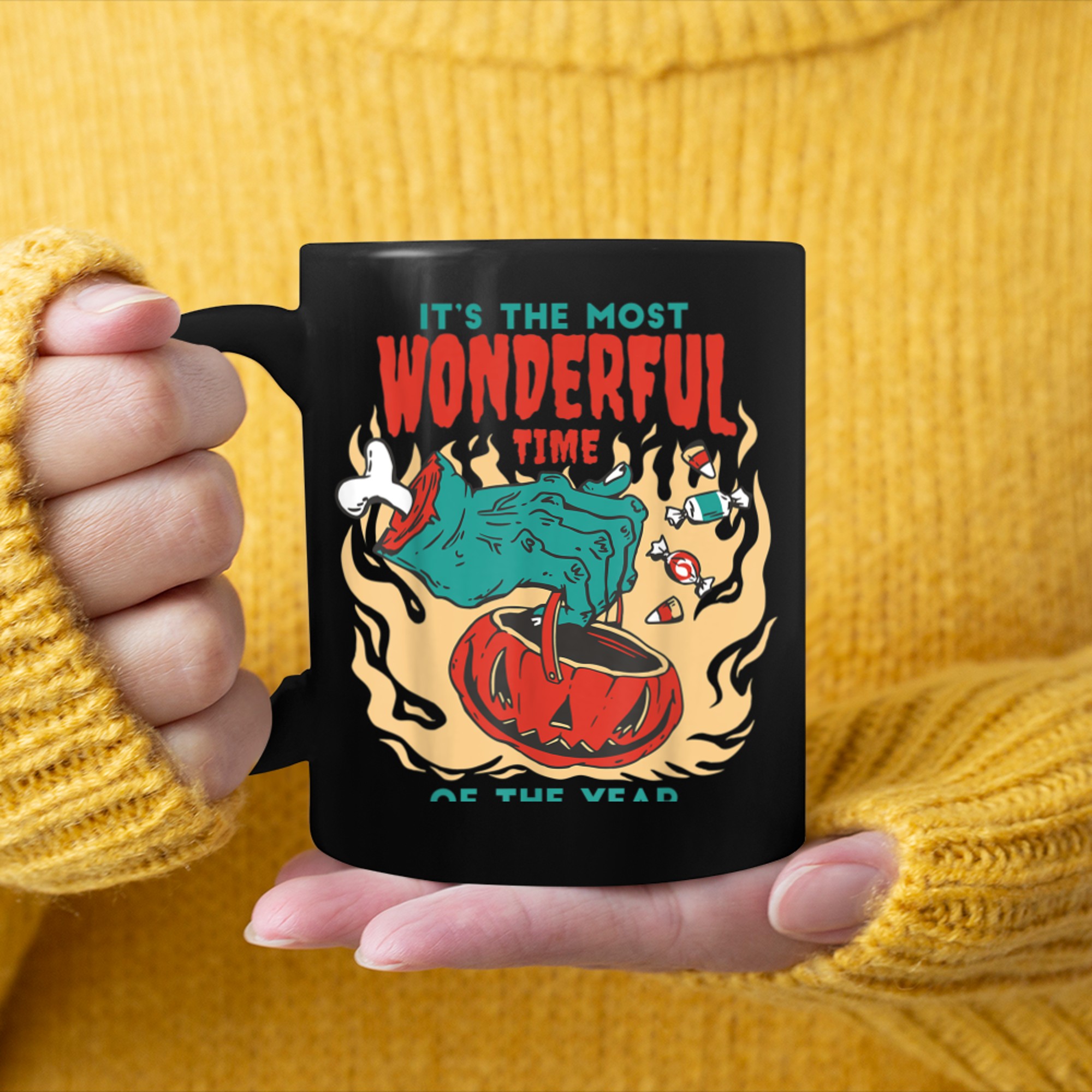 It's The Most Wonderful Time of the Year - Funny Halloween (1) mug black