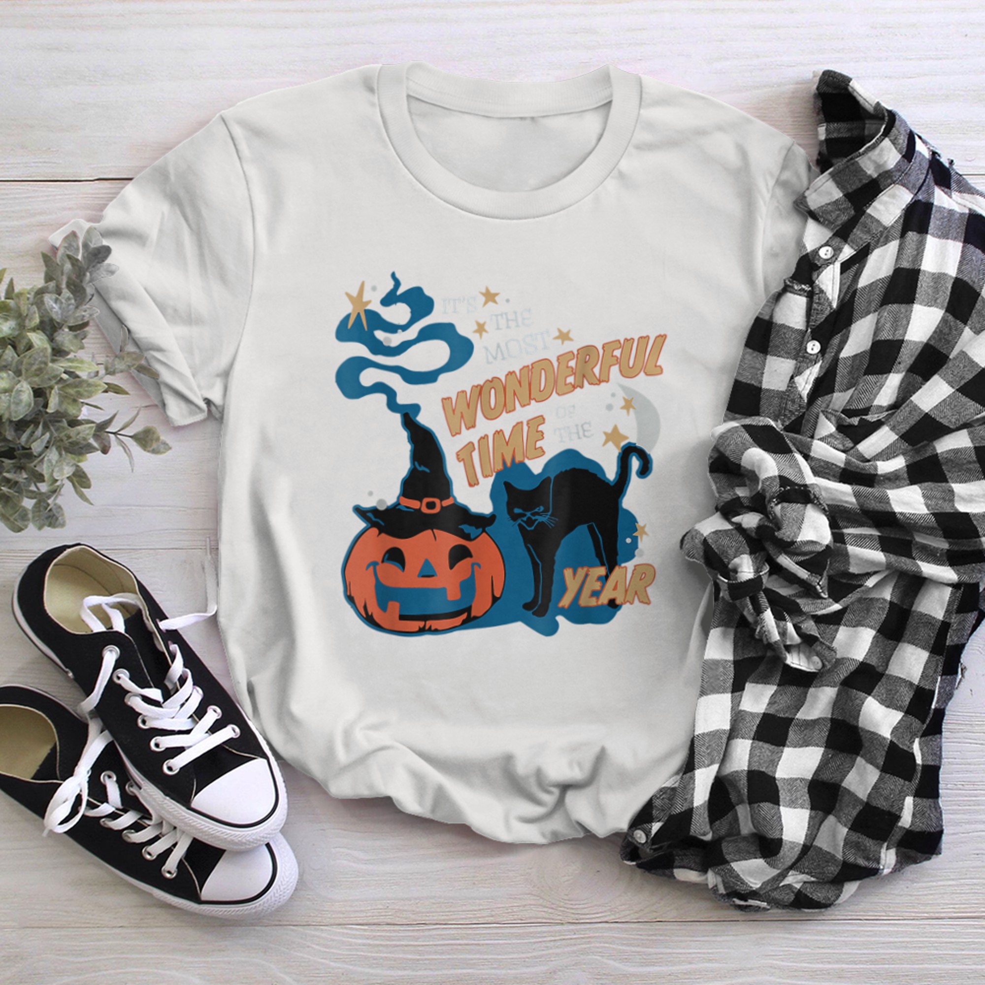 It's the Most Wonderful Time Of The Year Black Cat Halloween (25) t-shirt white