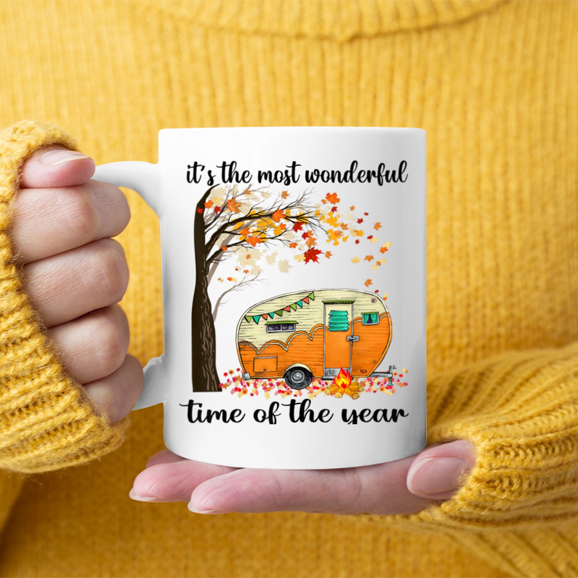 It's The Most Wonderful Time Of The Year Camping Autumn mug white