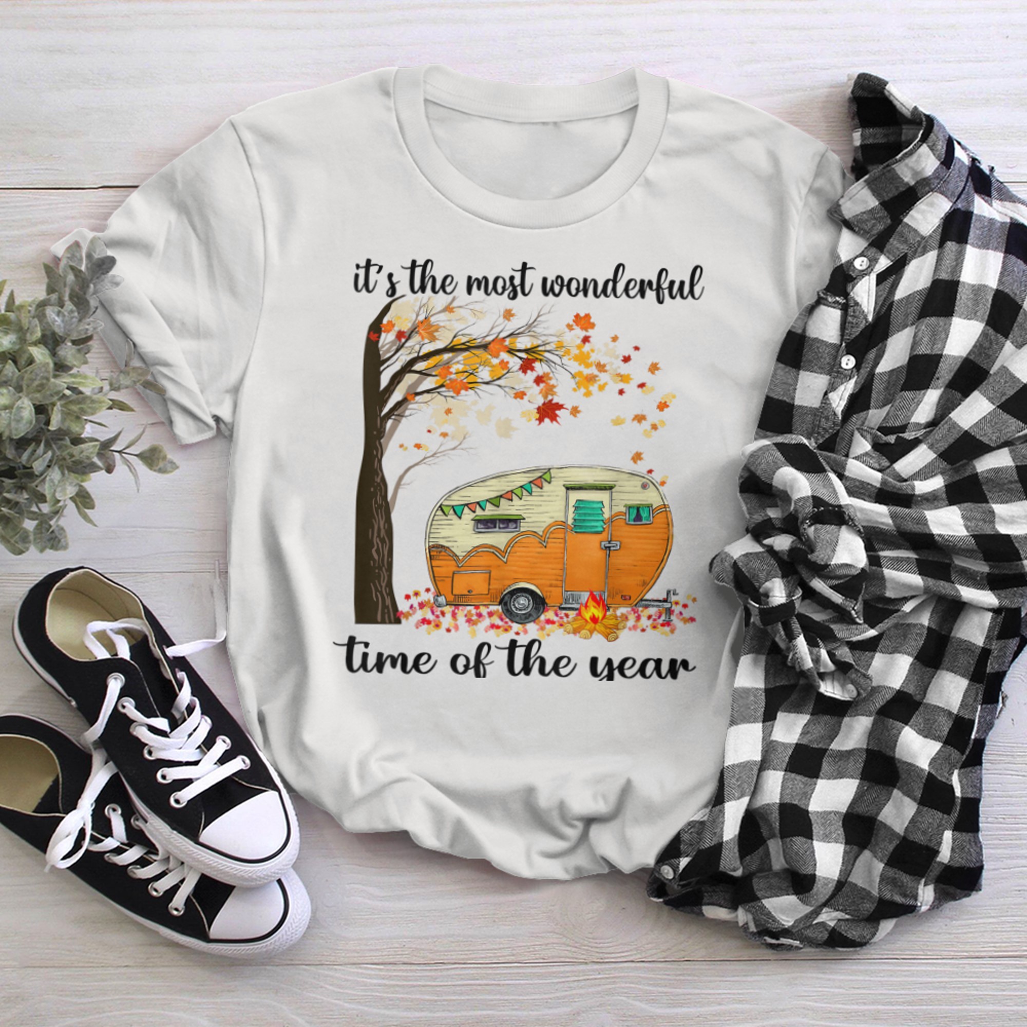 It's The Most Wonderful Time Of The Year Camping Autumn t-shirt white