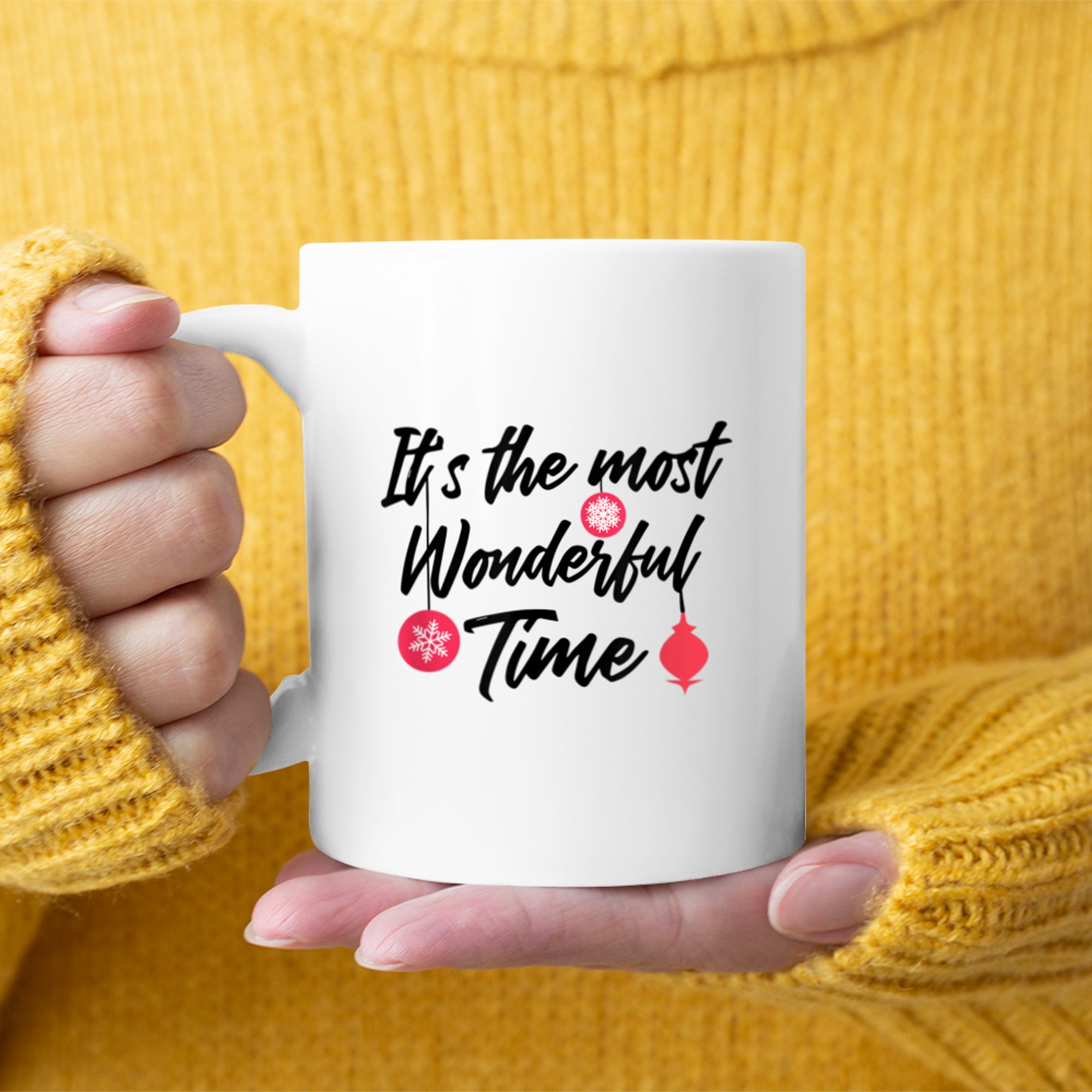 It's The Most Wonderful Time Of The Year Christmas mug white