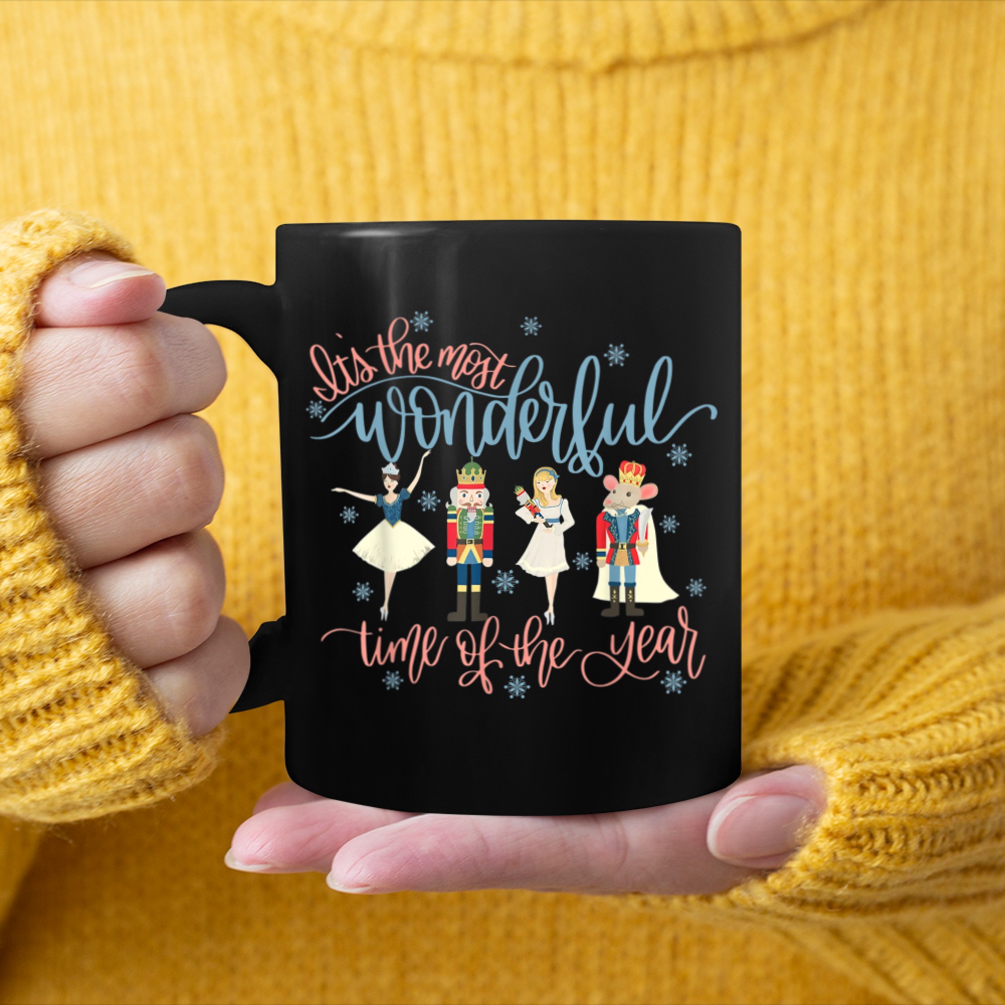 Its The Most Wonderful Time Of The Year Christmas Nutcracker mug black