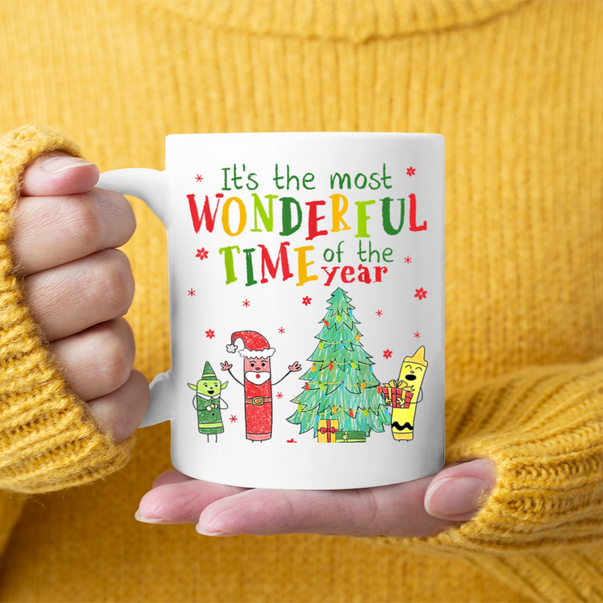 It's the most wonderful-time of the year ChristmasTeacher mug white