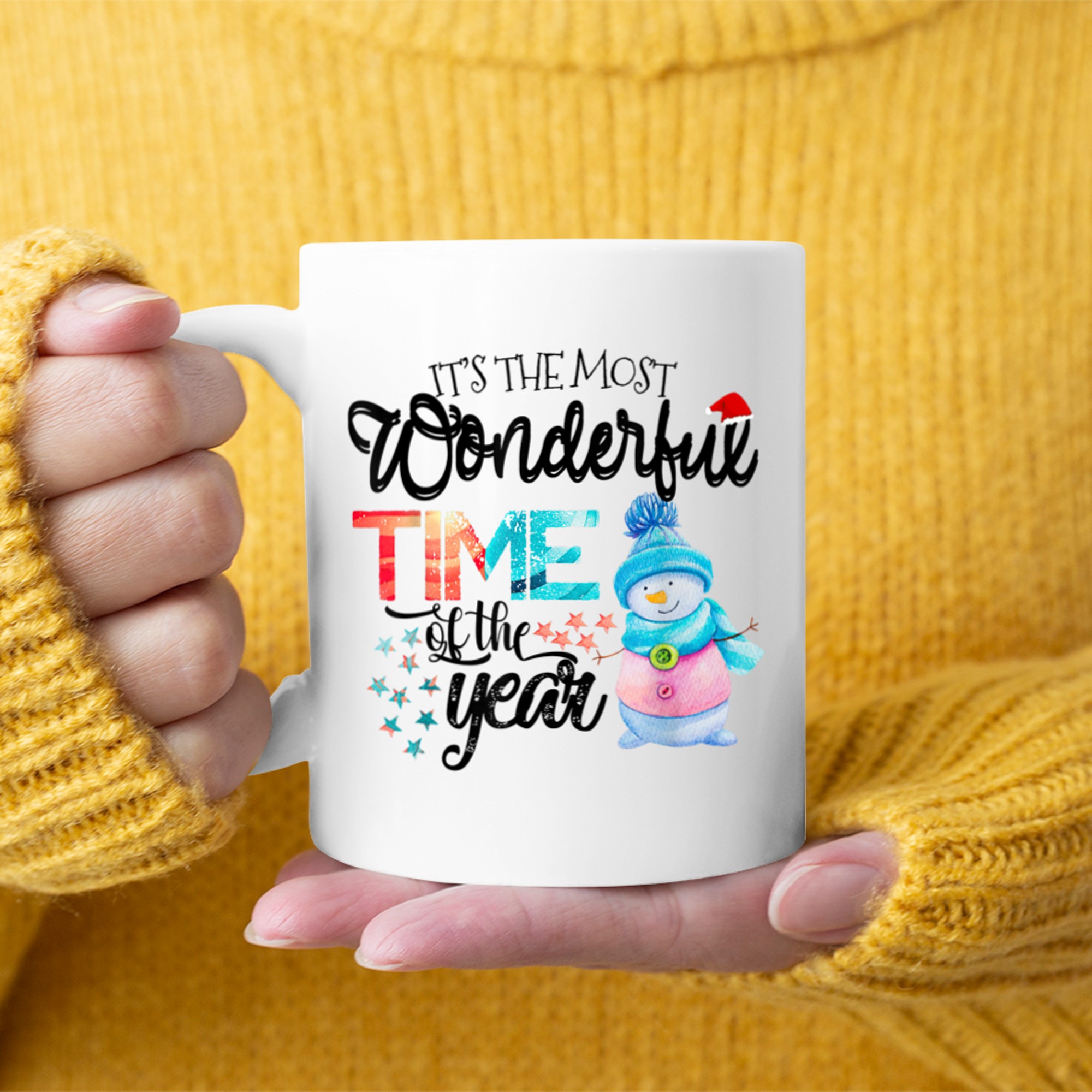 It's The Most Wonderful Time Of The Year Cute For Kids Xmas mug white