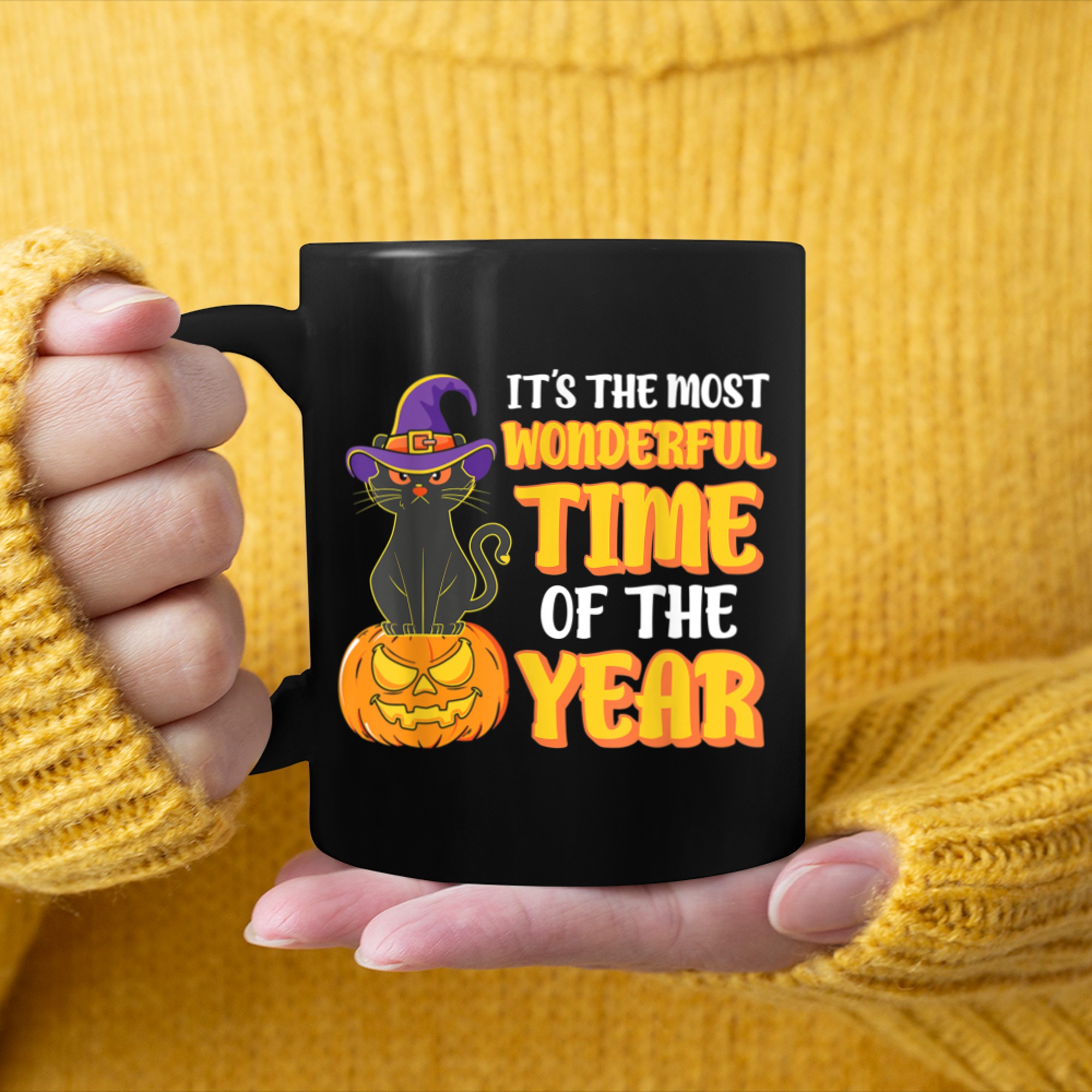 It's The Most Wonderful Time Of The Year Halloween (12) mug black