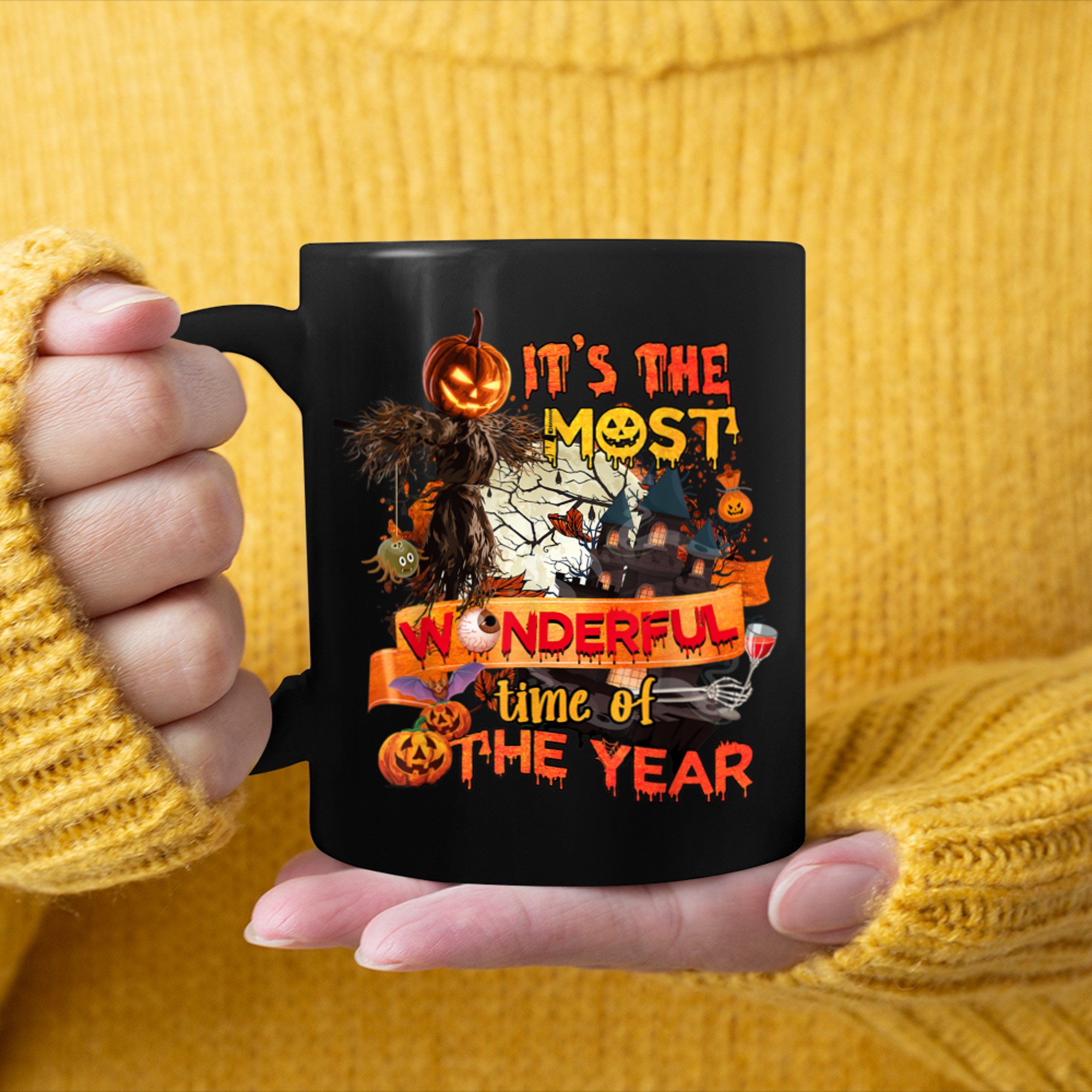 It's the Most Wonderful Time of the Year Halloween Horror mug black