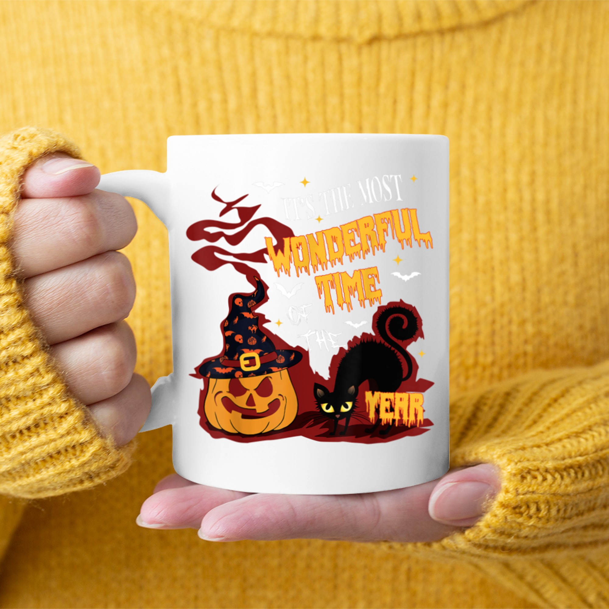 It's the Most Wonderful Time of the Year Halloween Vintage (2) mug white