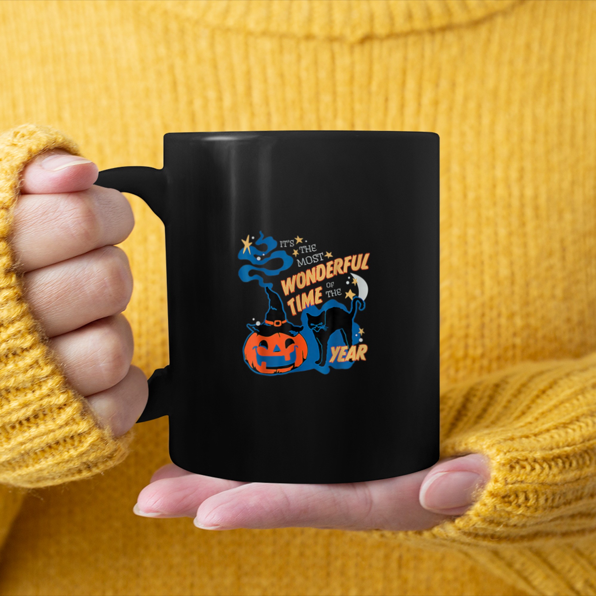 It's the most wonderful time of the year happy halloween day mug black