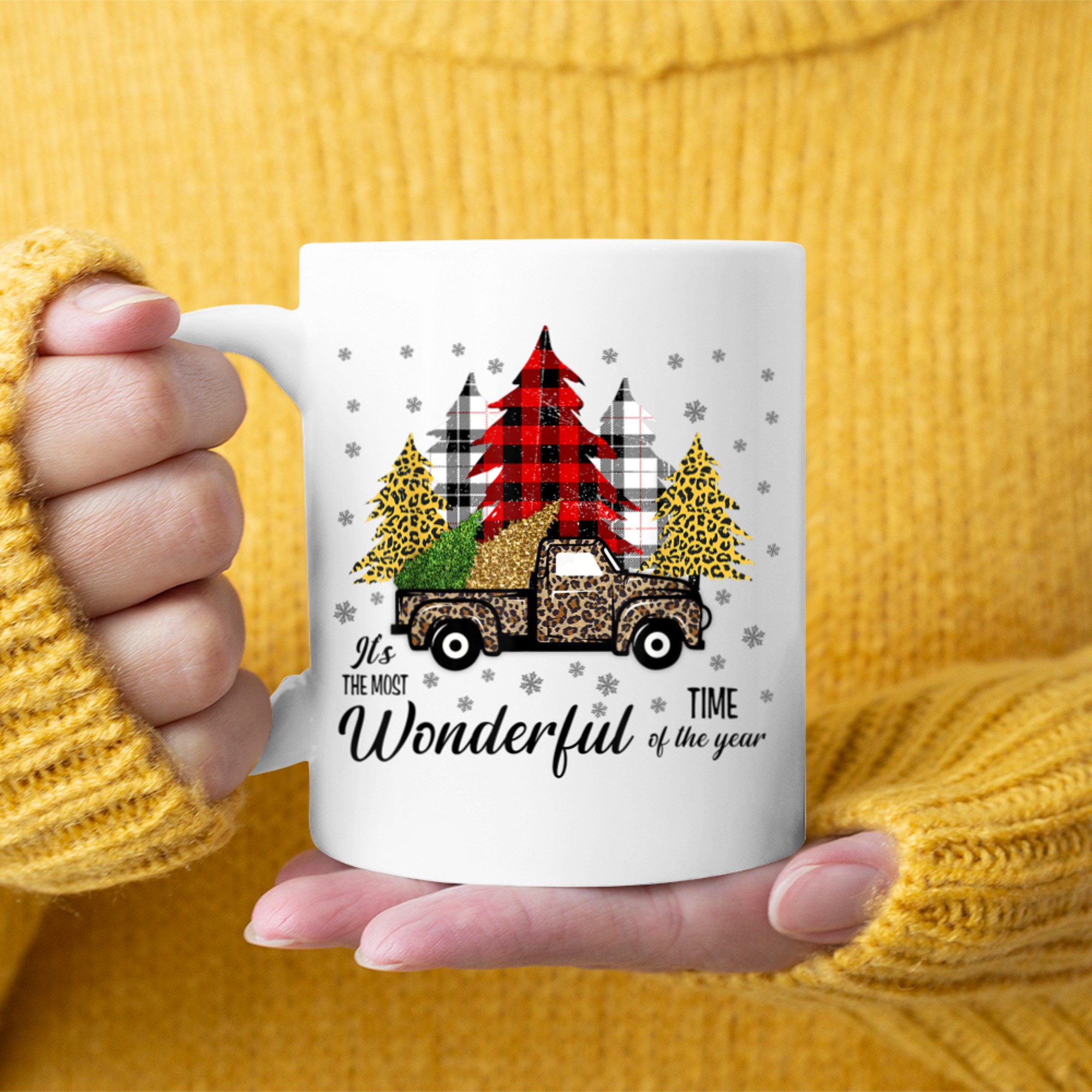 It'S The Most Wonderful Time Of The Year Truck Christmas mug white