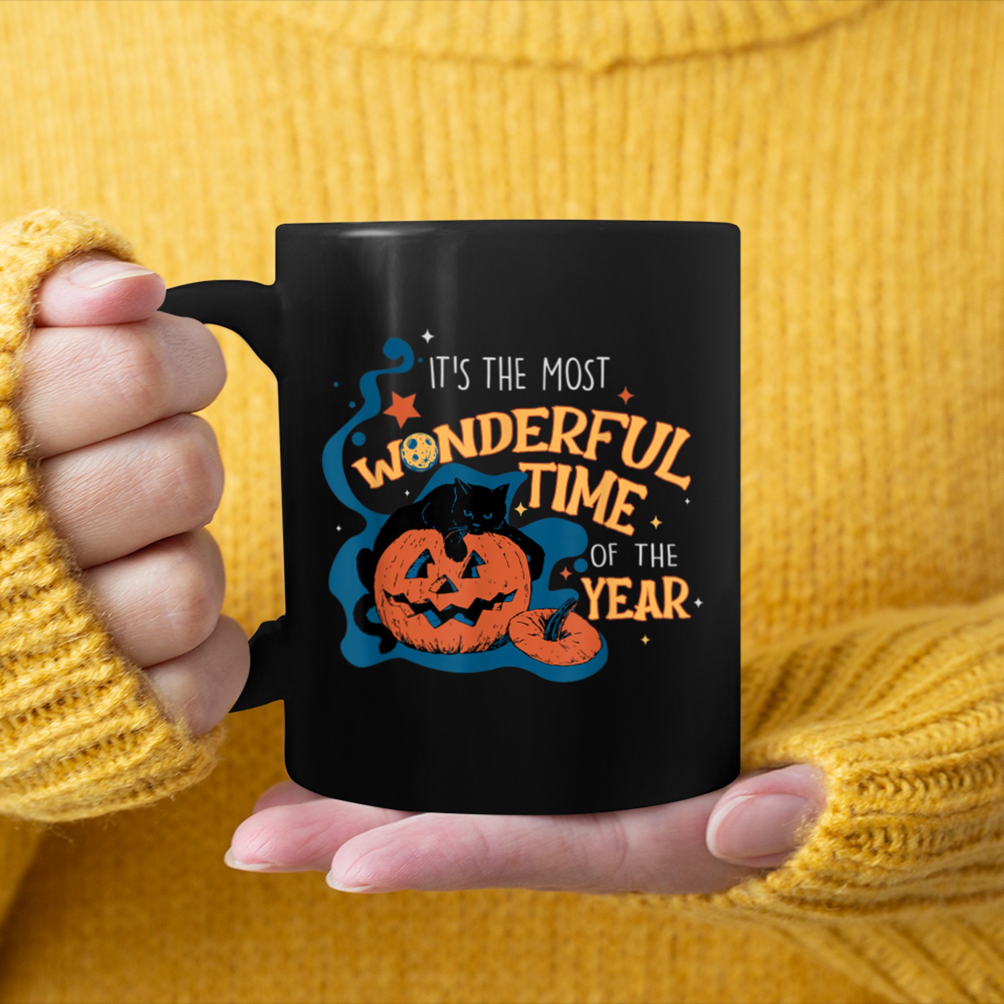 It's The Most Wonderful Time of the Year Vintage Halloween (1) mug black