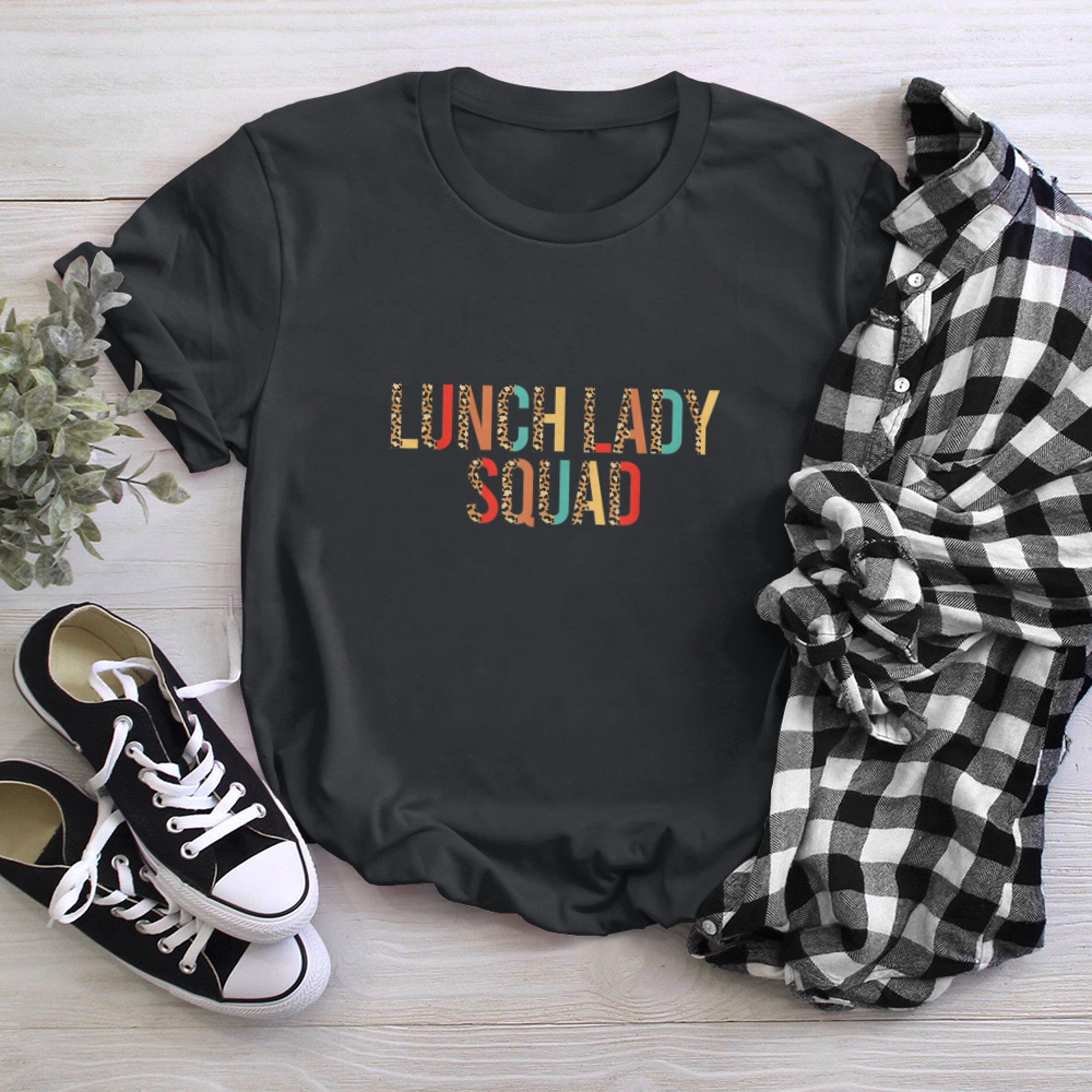 Lunch Lady Squad Cafeteria Worker Crew (2) t-shirt black