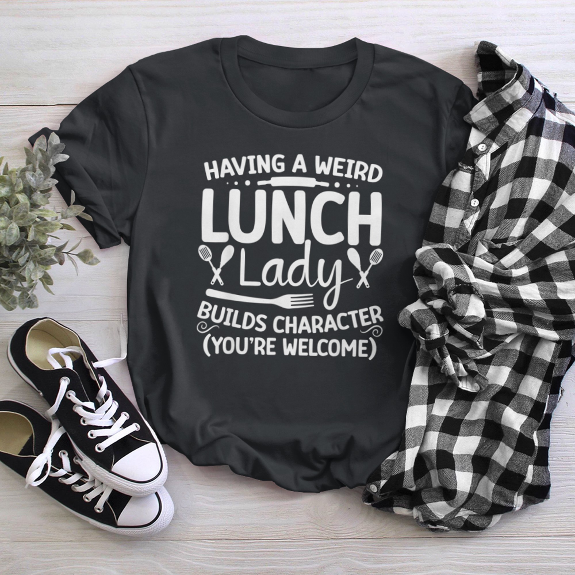 Lunch Lady Team Saying With Graphic Cafeteria Squad (10) t-shirt black